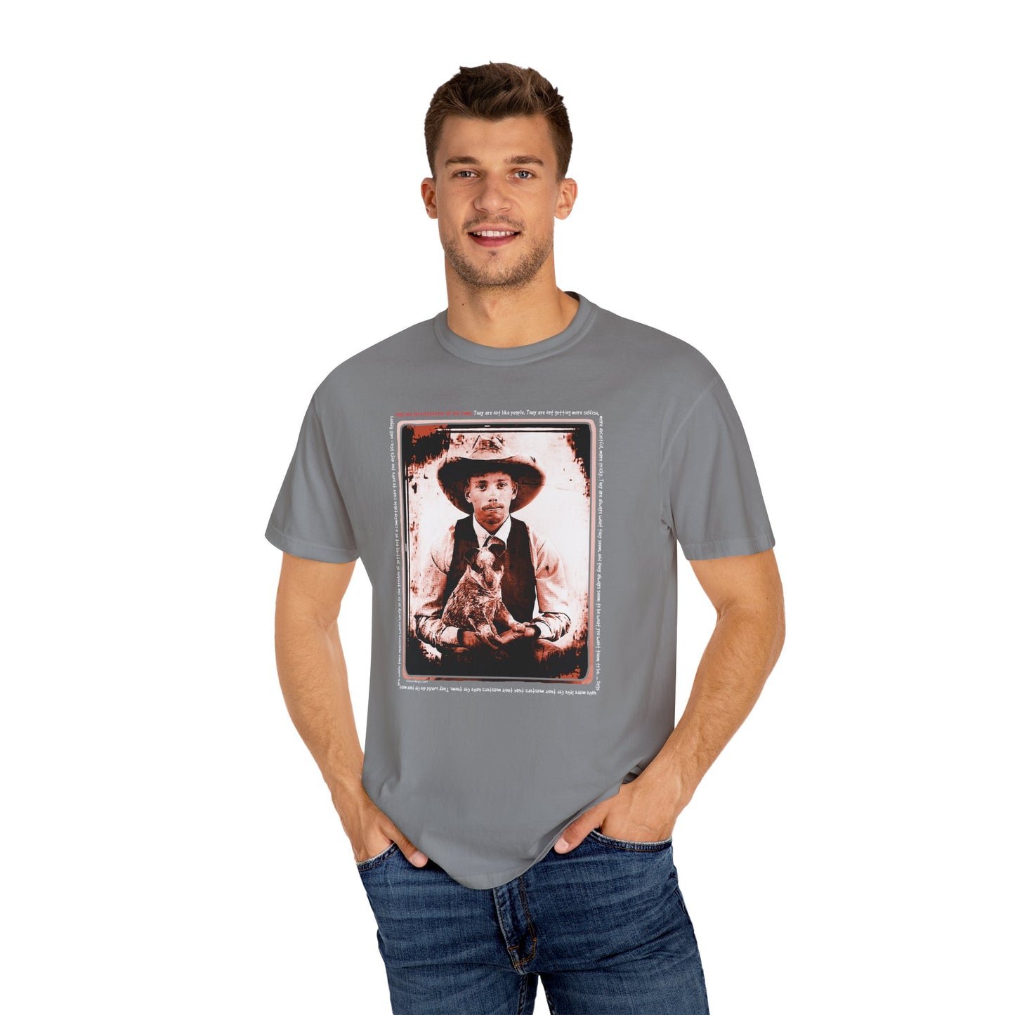 Vintage Cowboy and Heeler Puppy Tee Shirt