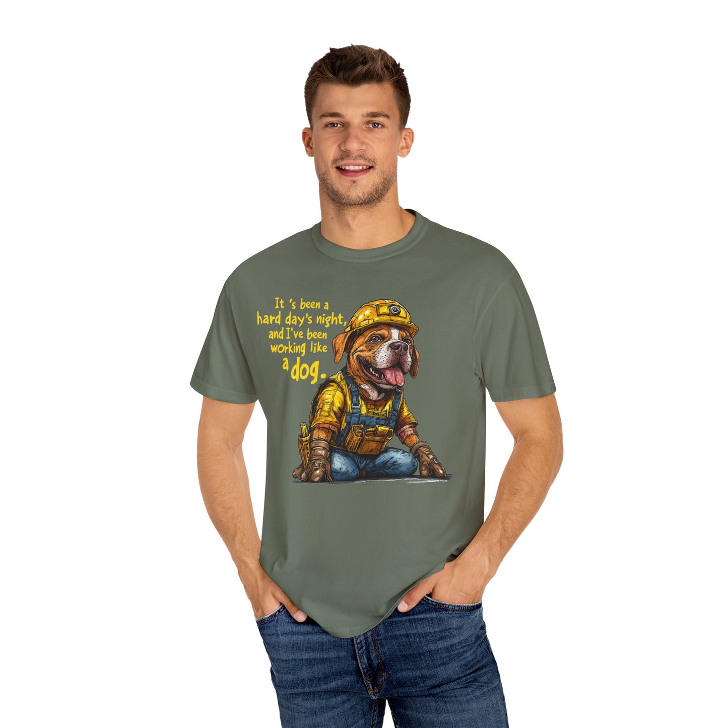 Hard Days Night, Construction Dog Super Soft Tee Shirt