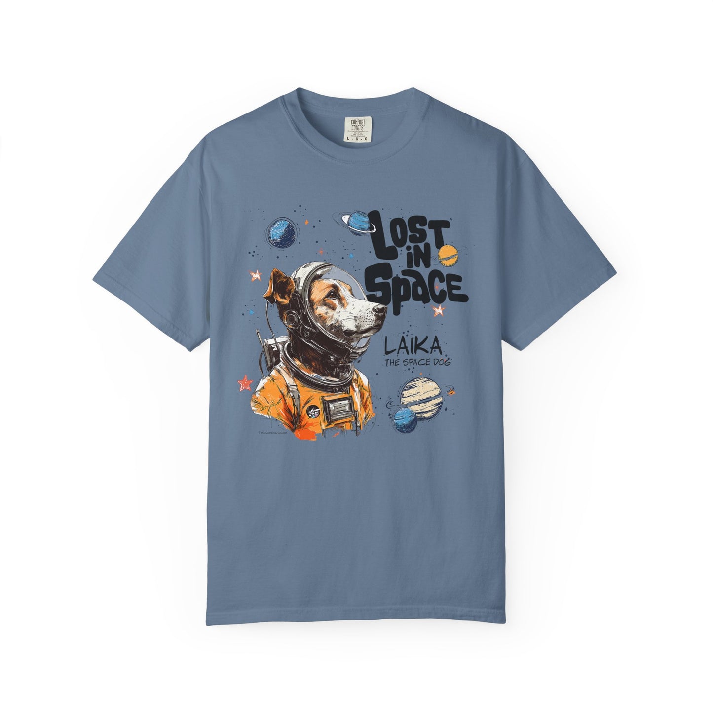 Laika Lost in Space T-shirt - Unisex Garment-Dyed