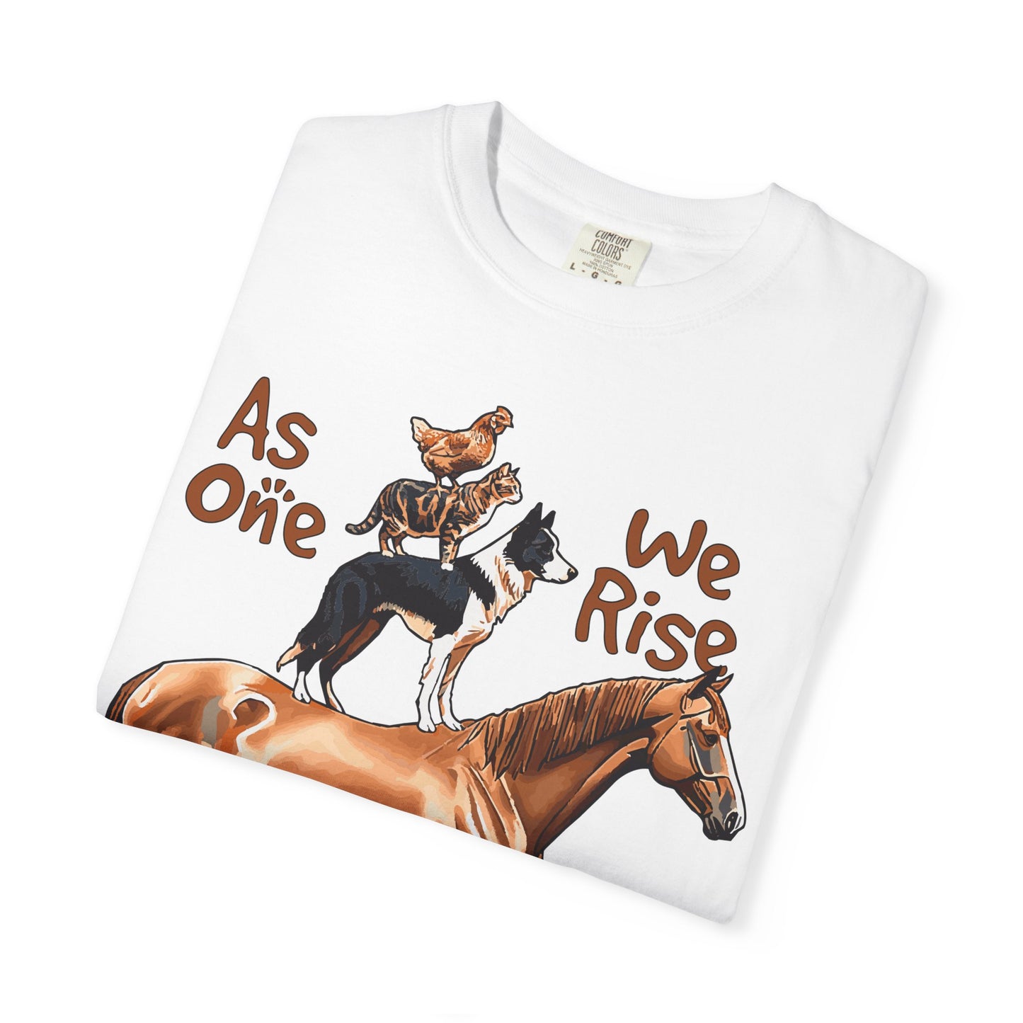 As One, We Rise, Stacked Animal Tee Shirt