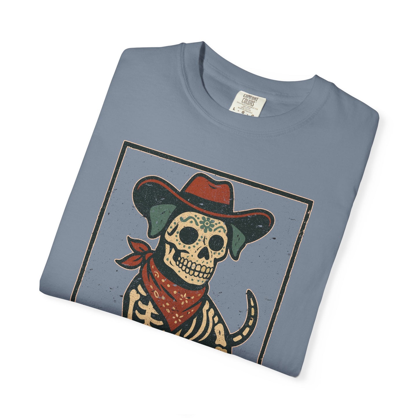 Copy of Bad to the Bone – Cowboy Skeleton Dog Tee