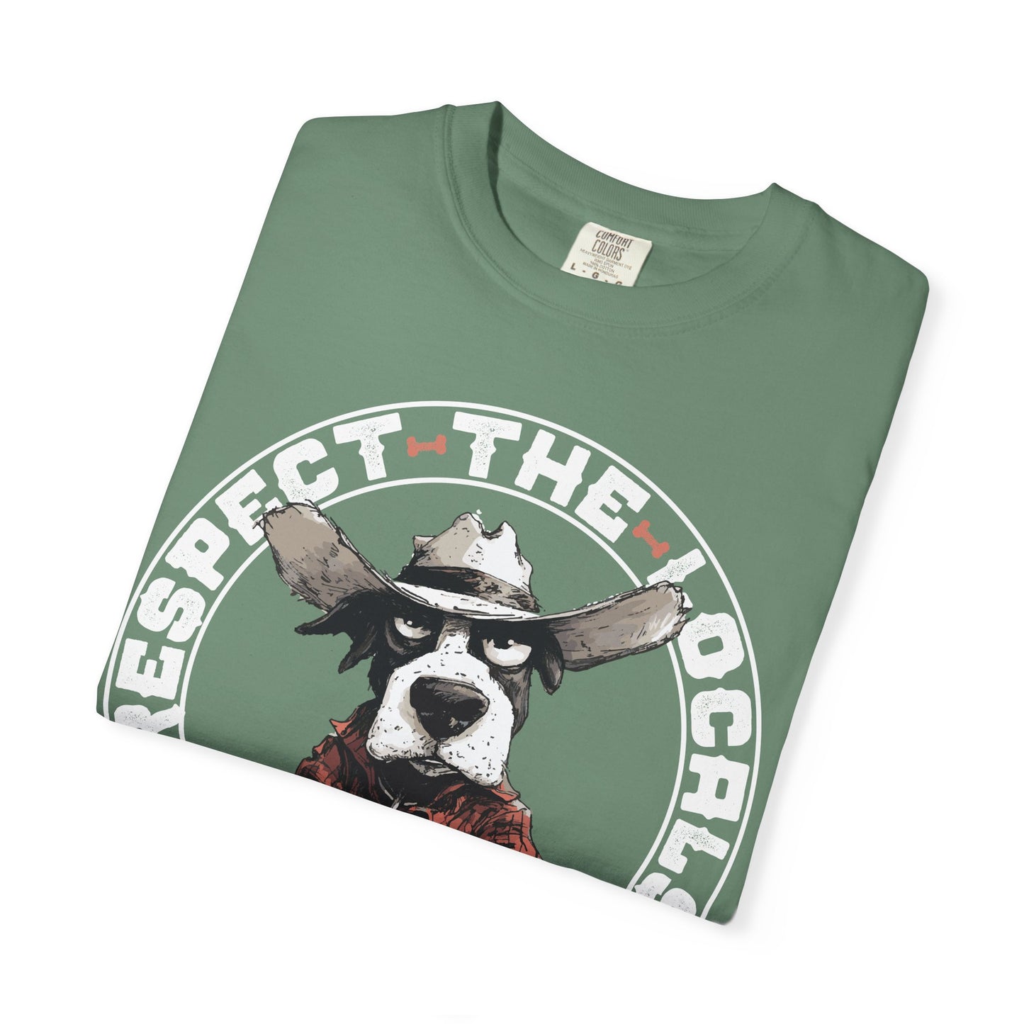 Respect the Locals T-shirt with Cowdog Design