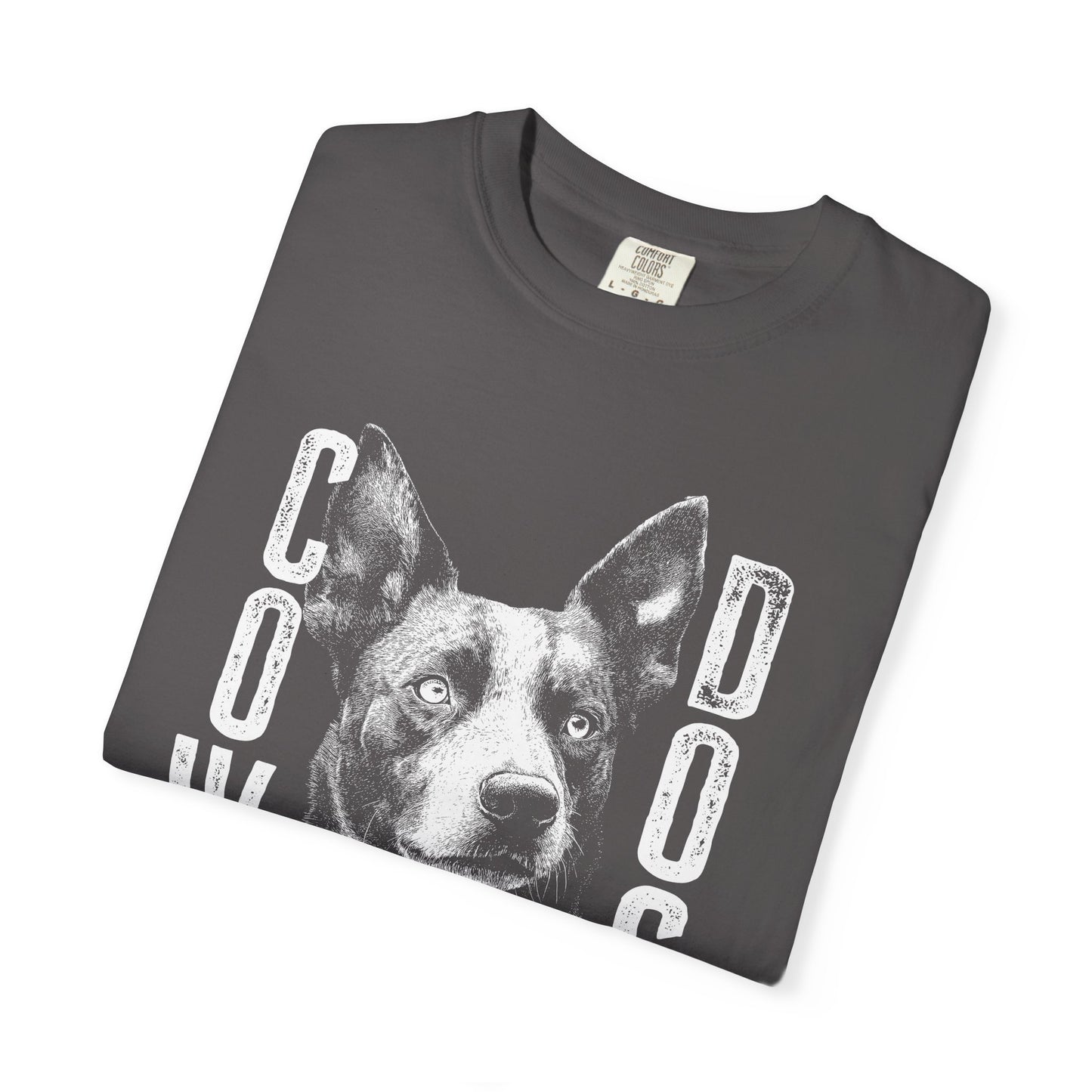 Cowdog Design with "COW DOG", Garment-Dyed T-shirt with