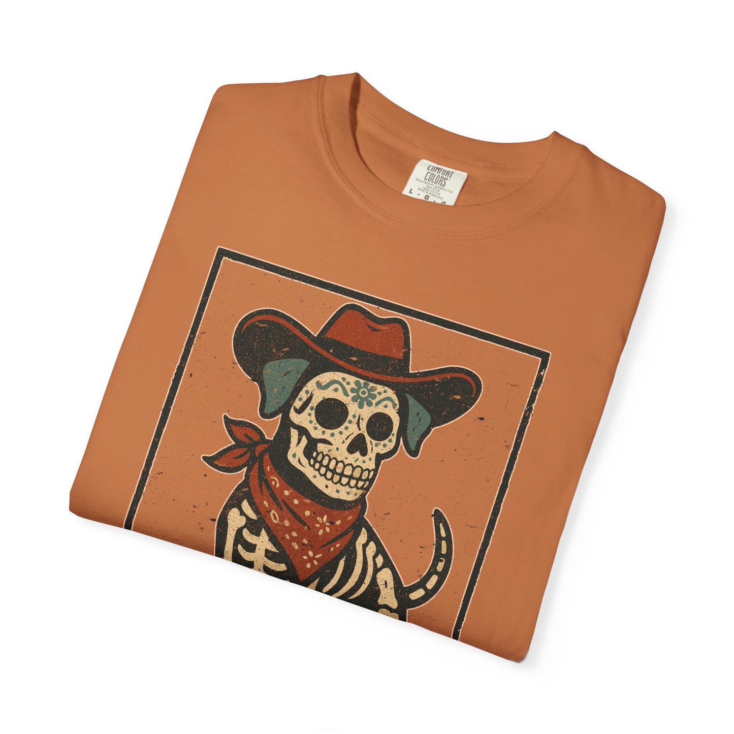 Copy of Bad to the Bone – Cowboy Skeleton Dog Tee
