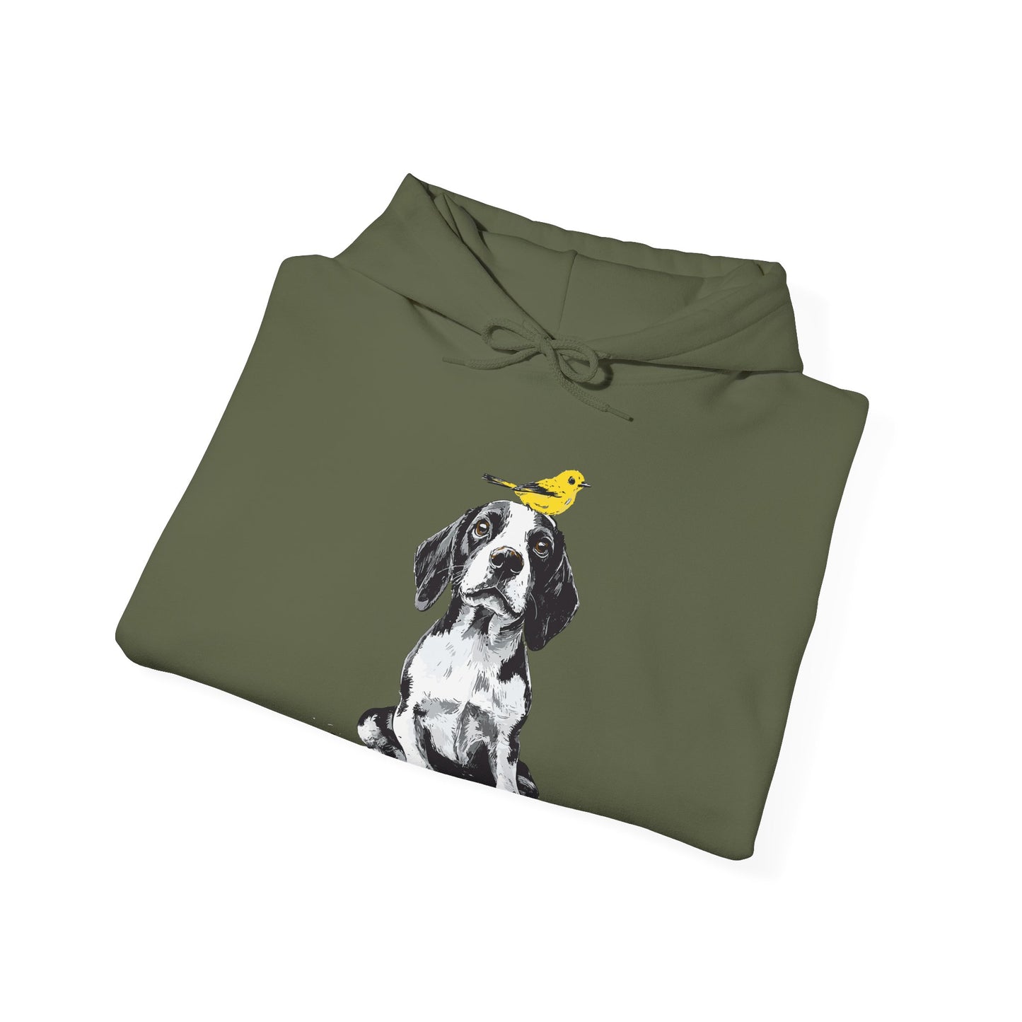 Beagle and Yellow Bird Soft Hoodie