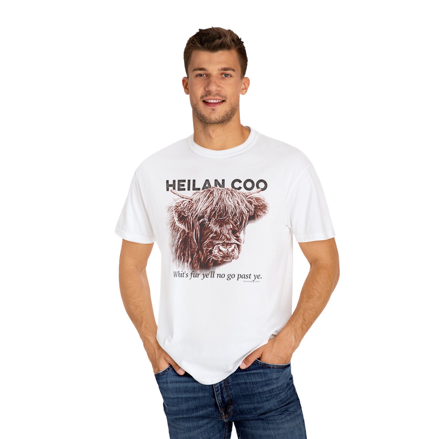 Scottish Highland Cow, Heilan Coo, Garment-Dyed T-shirt
