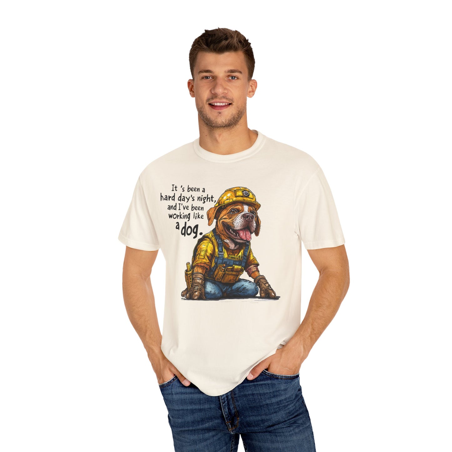 Hard Days Night, Construction Dog Super Soft Tee Shirt