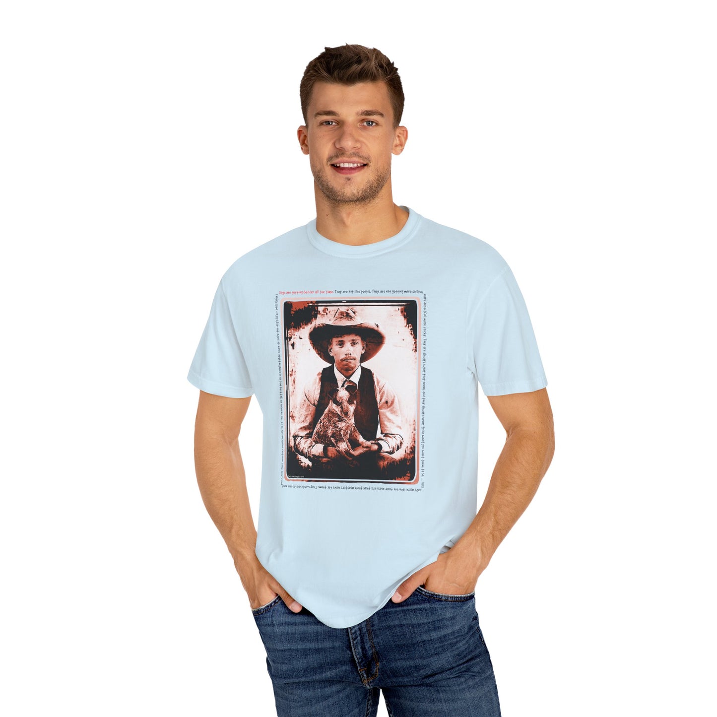 Vintage Cowboy and Heeler Puppy Tee Shirt