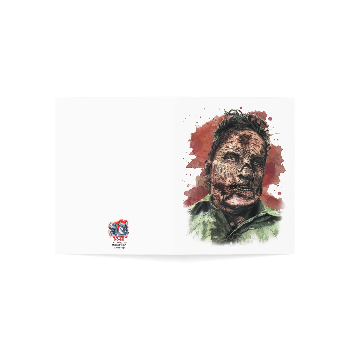 Notecard Set - Ron Zombie Blank Greeting Cards (1, 10, 30, and 50pcs)