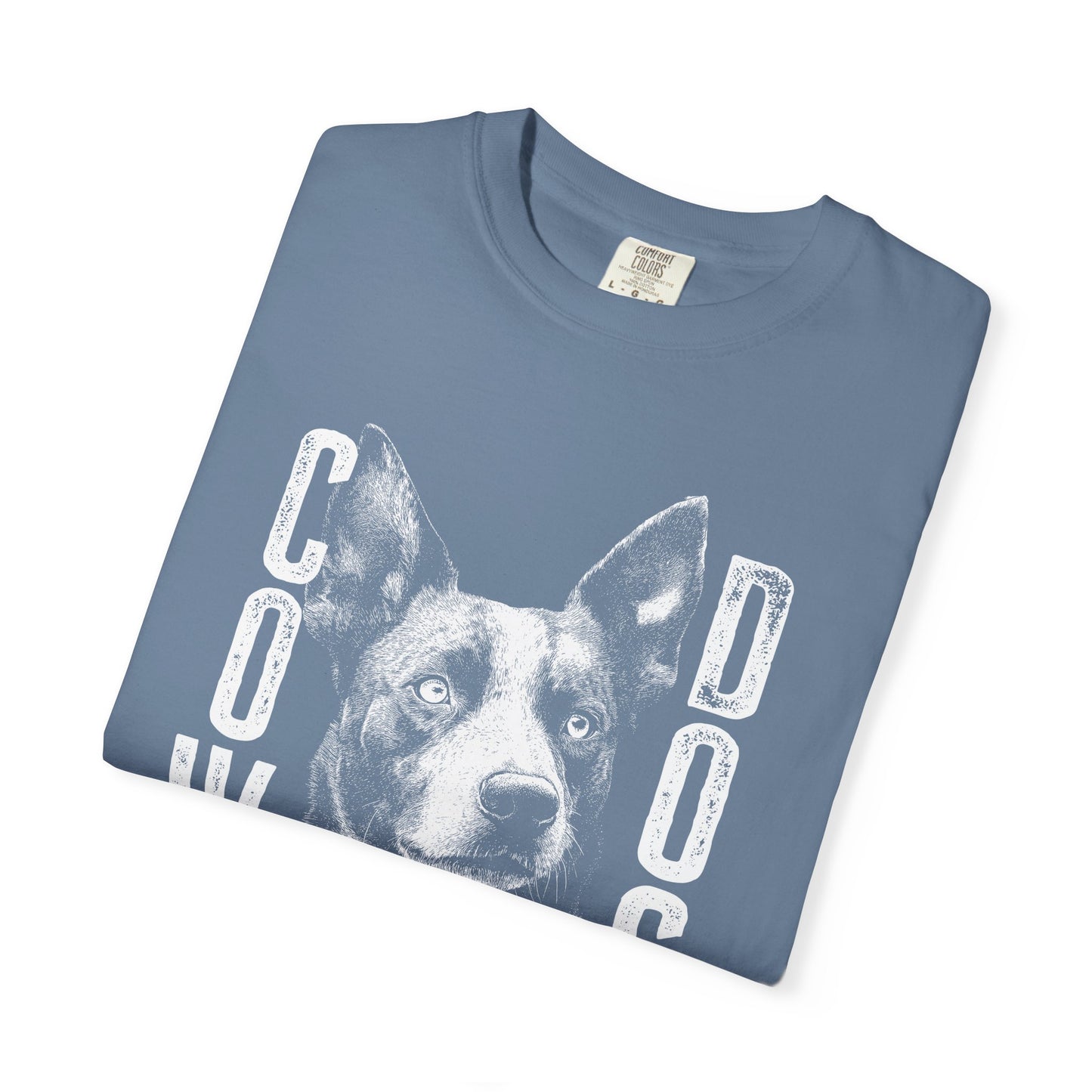 Cowdog Design with "COW DOG", Garment-Dyed T-shirt with