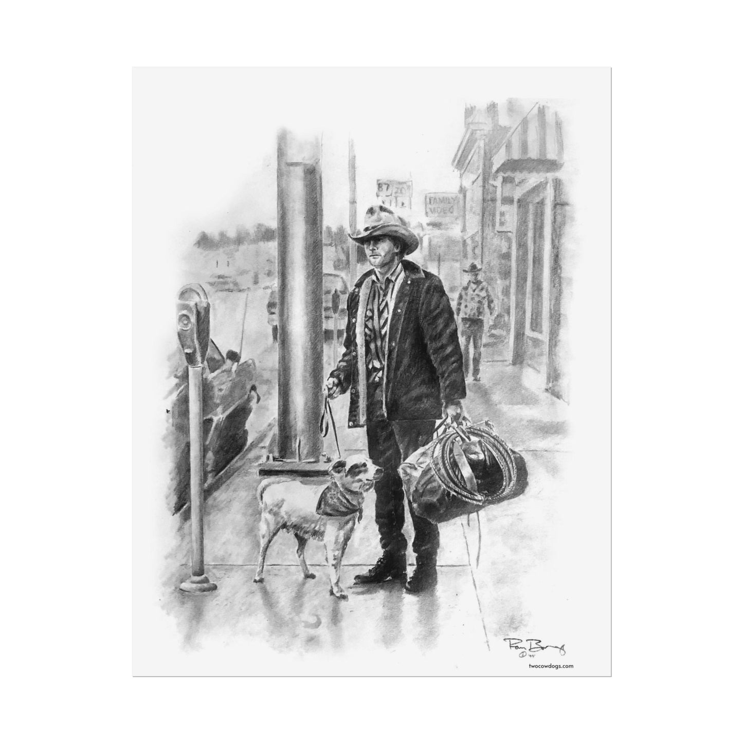 Montana Cowboy Lewistown Custom Print