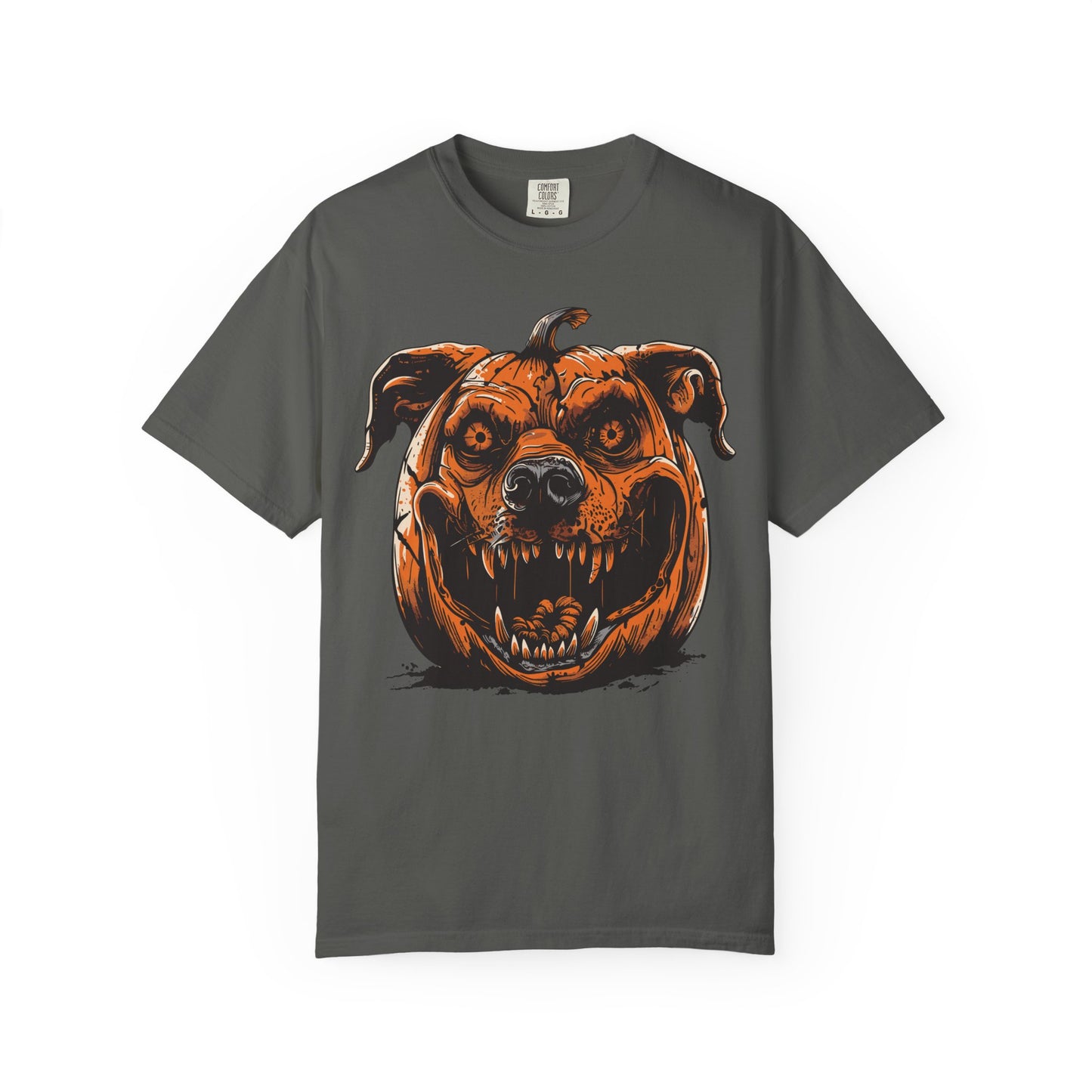 Scary Dog Pumpkin Head T-Shirt