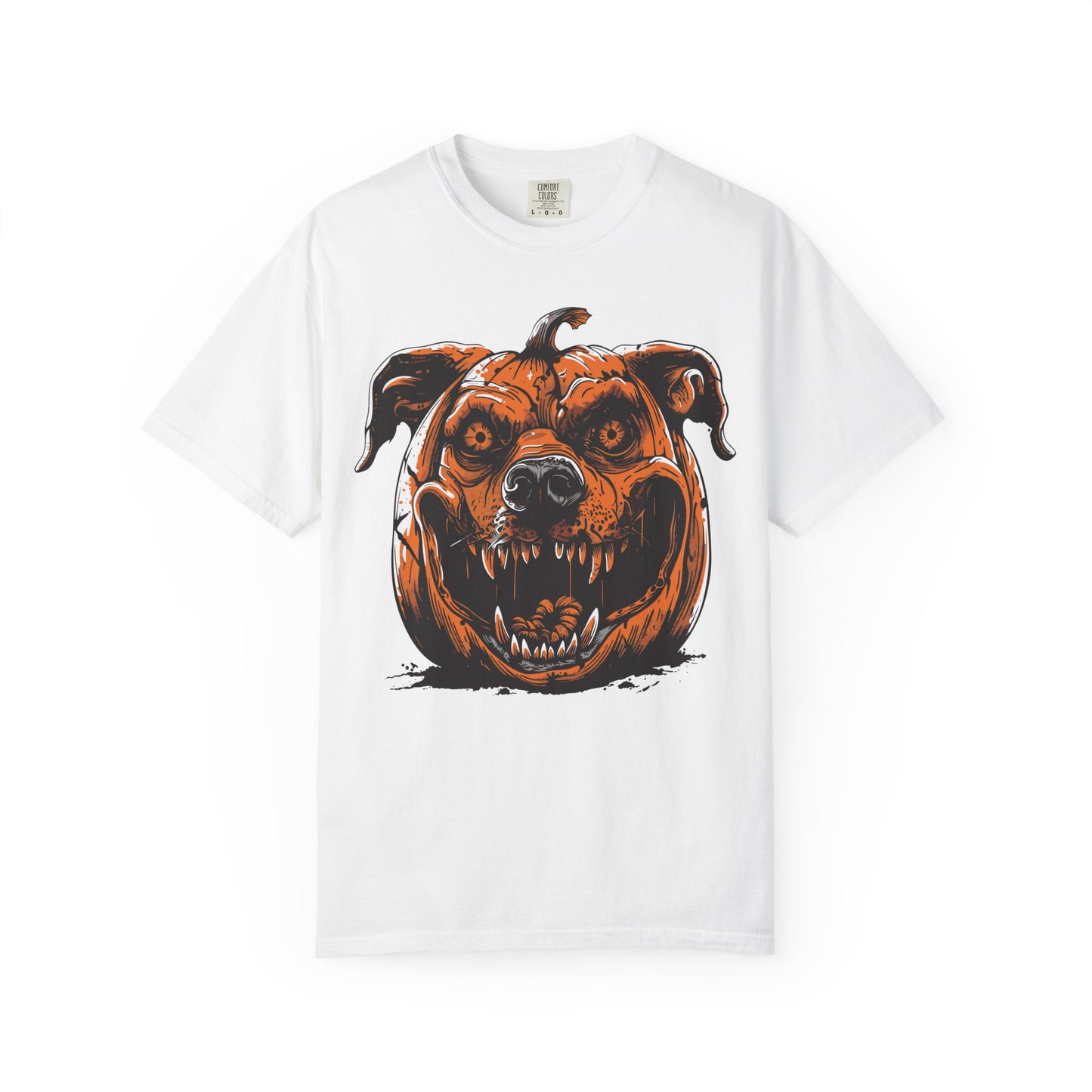 Scary Dog Pumpkin Head T-Shirt