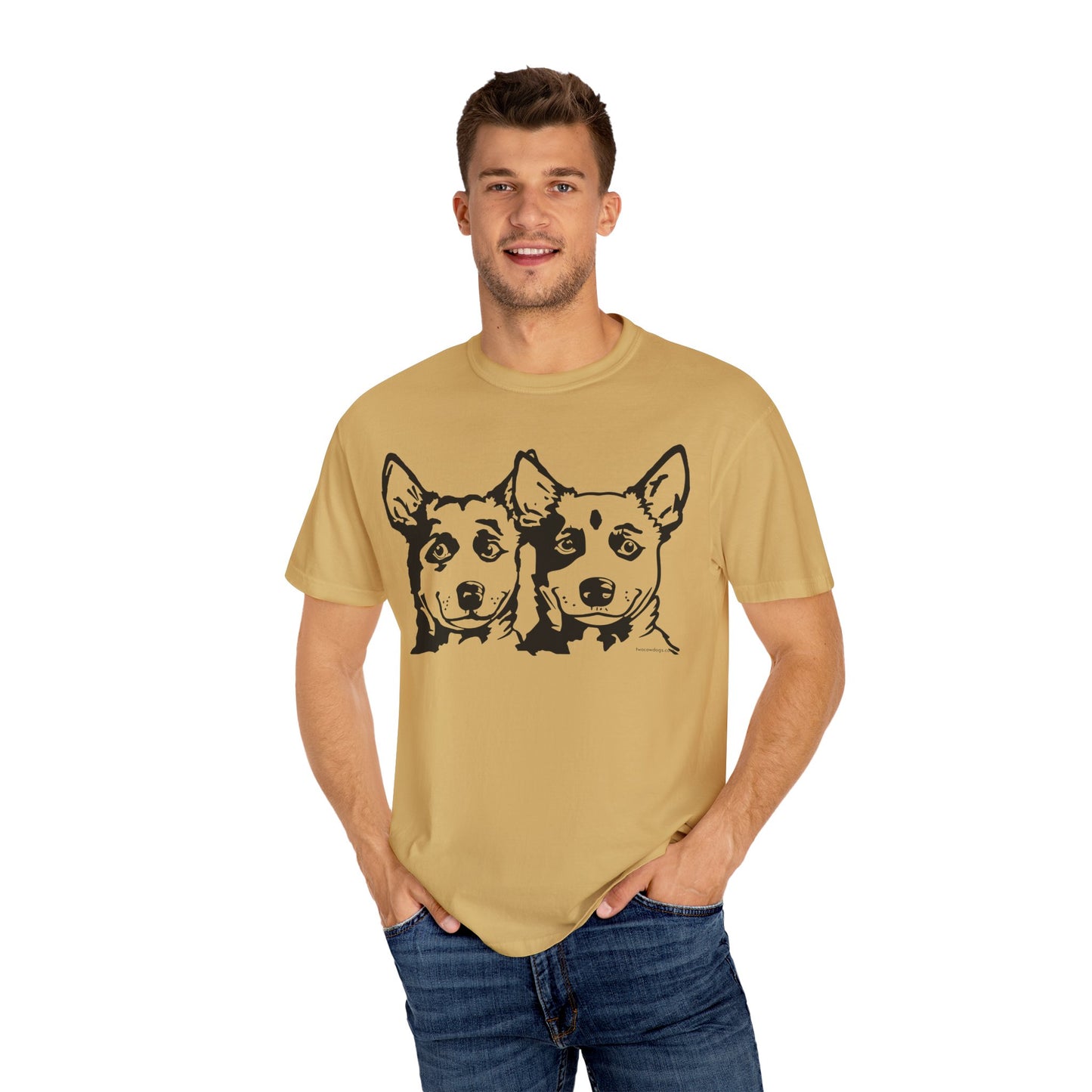 Cartoon Cowdogs Tshirt - Unisex Garment-Dyed
