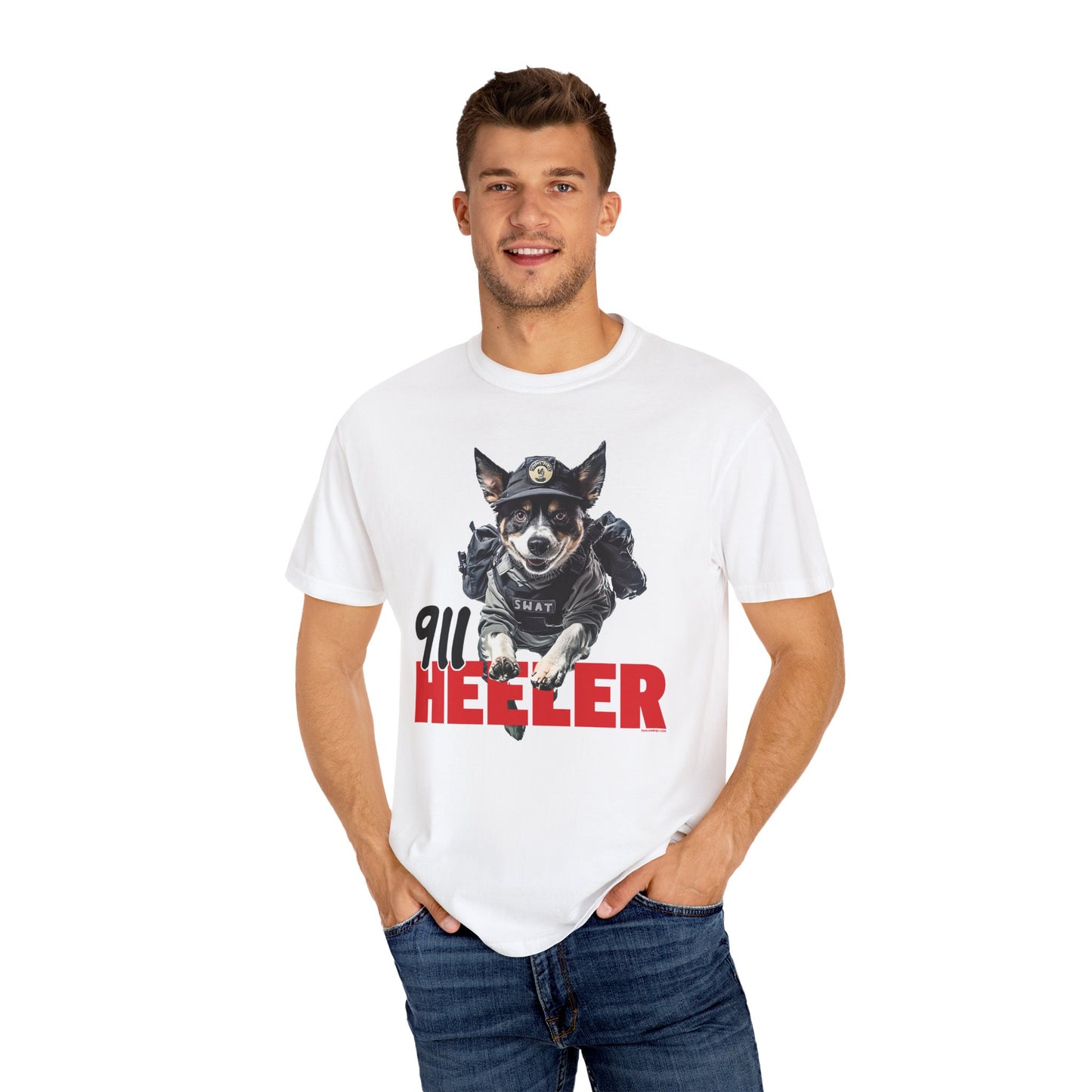 Heeler 911 Unisex T-shirt - Police Dog Design