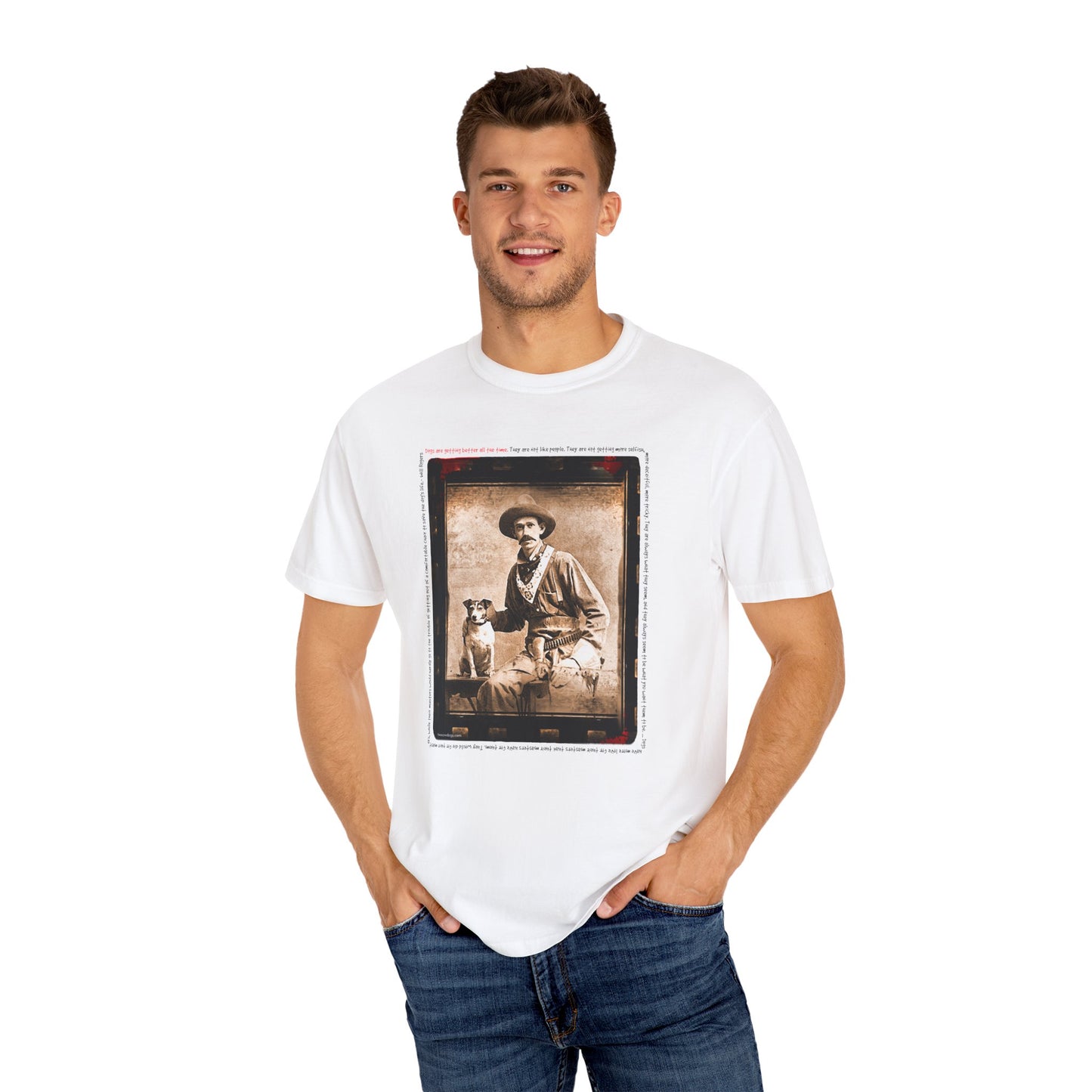 Vintage Cowboy and Dog 2 Puppy Tee Shirt