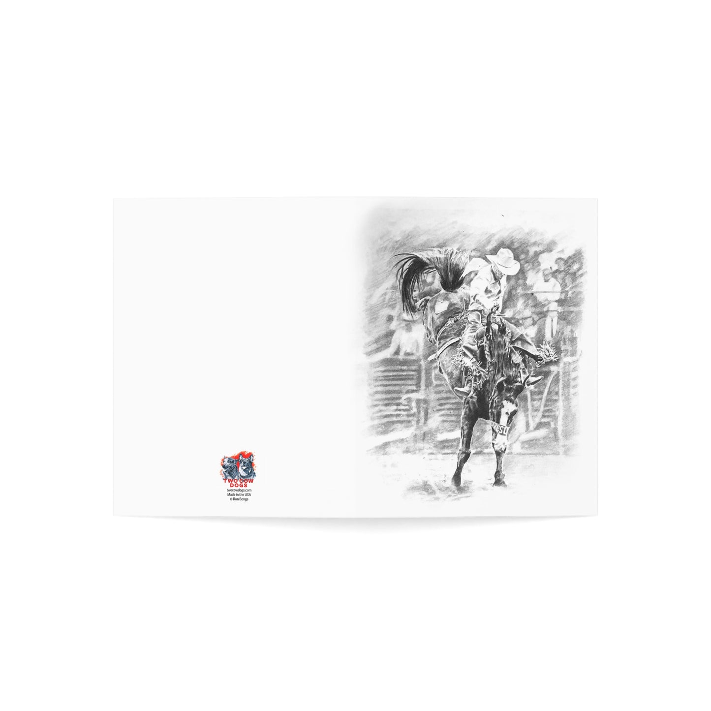 Bud Bronc Rider Blank Notecards