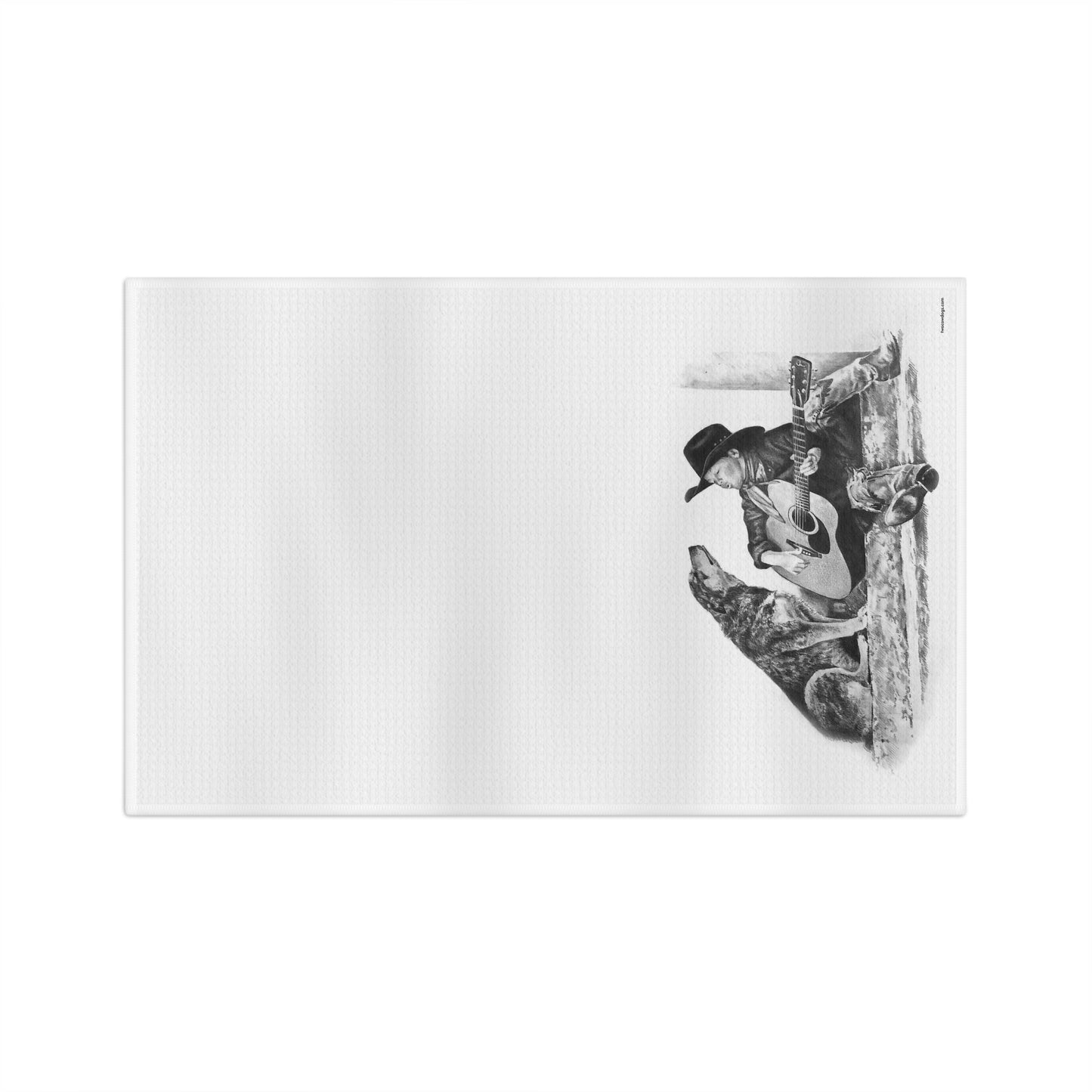 Cowboy and Heeler Crooners Microfiber Tea Towel