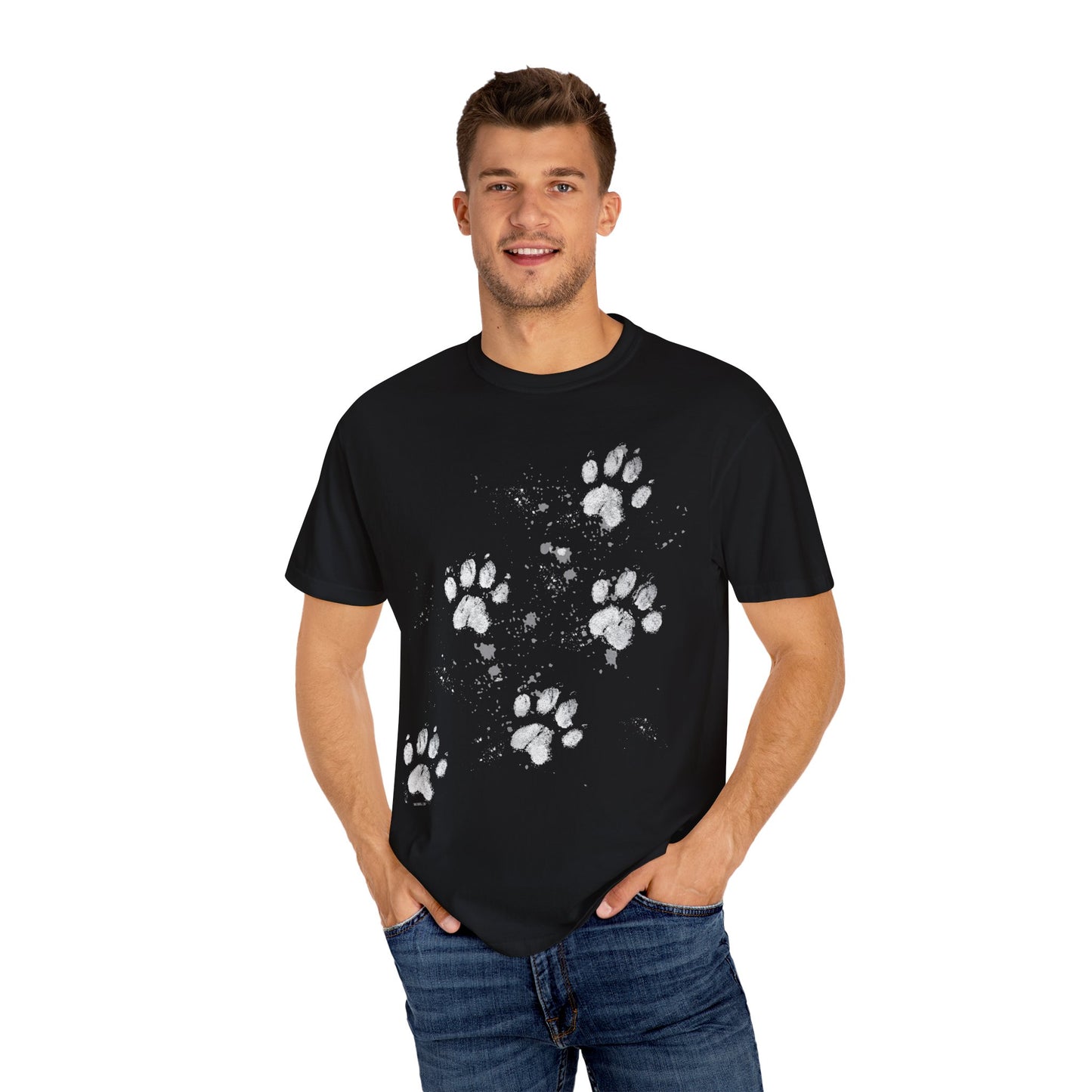 Dog Tracks T-Shirt - Unisex Garment-Dyed