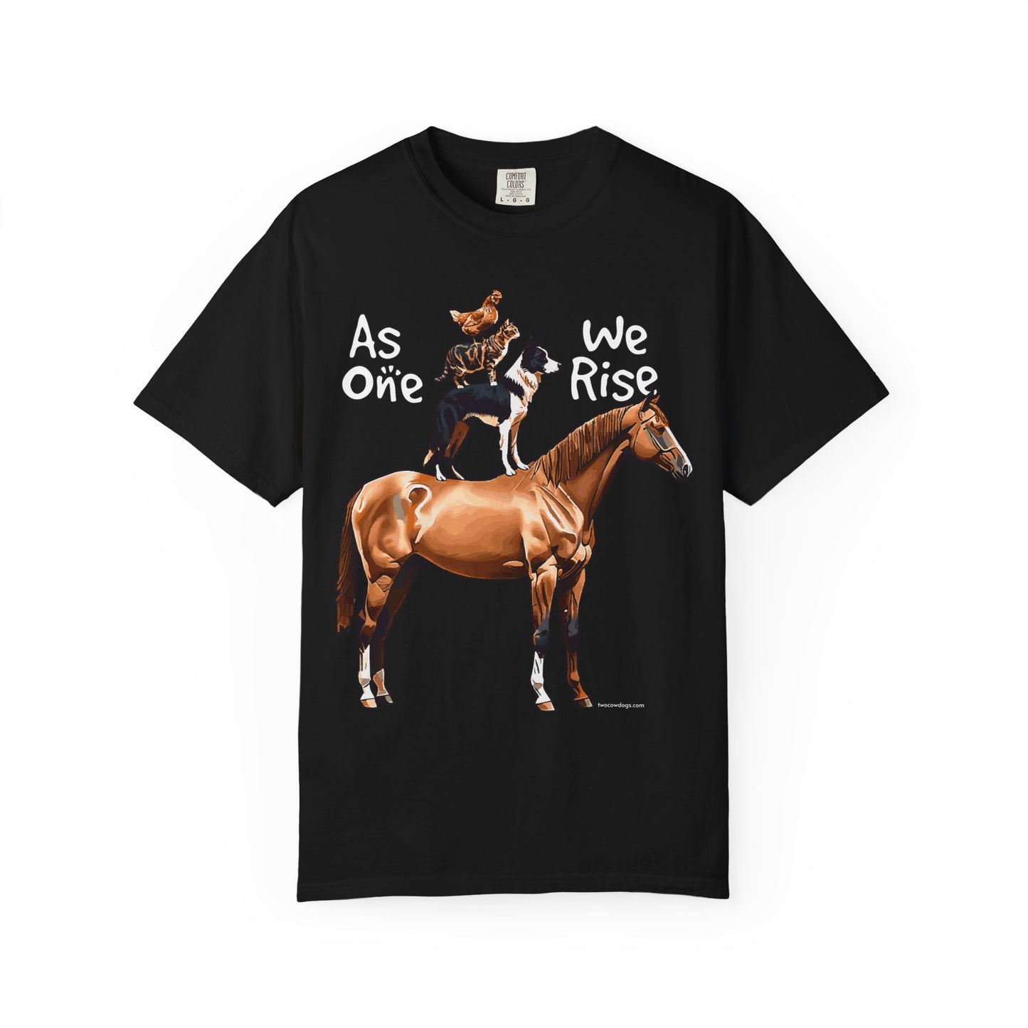 As One, We Rise, Stacked Animal Tee Shirt
