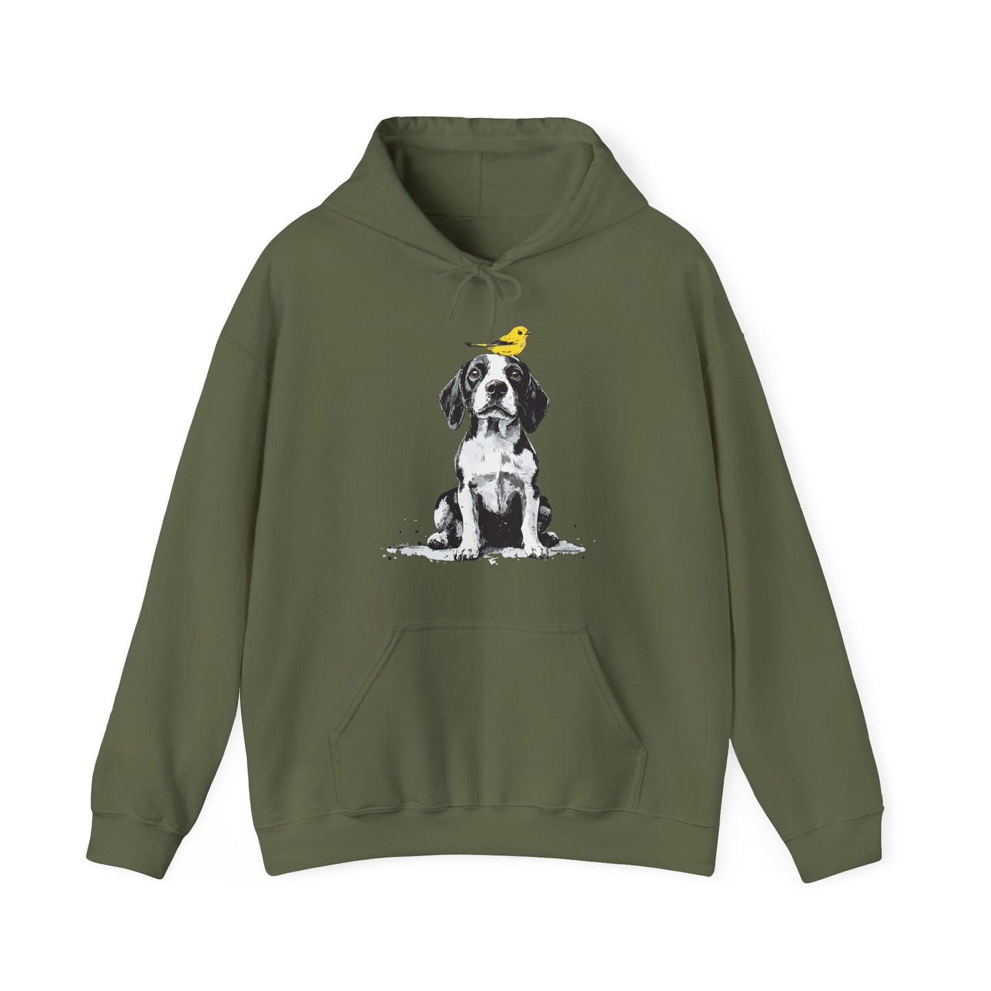 Beagle and Yellow Bird Soft Hoodie