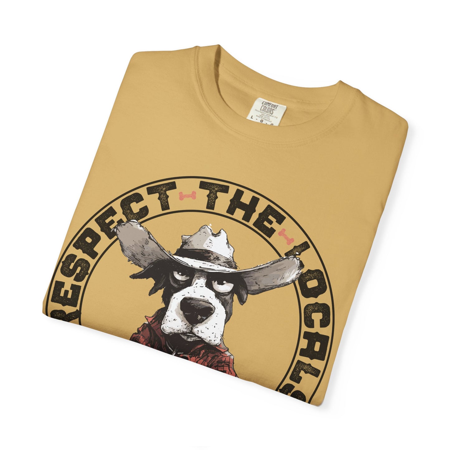 Respect the Locals T-shirt with Cowdog Design
