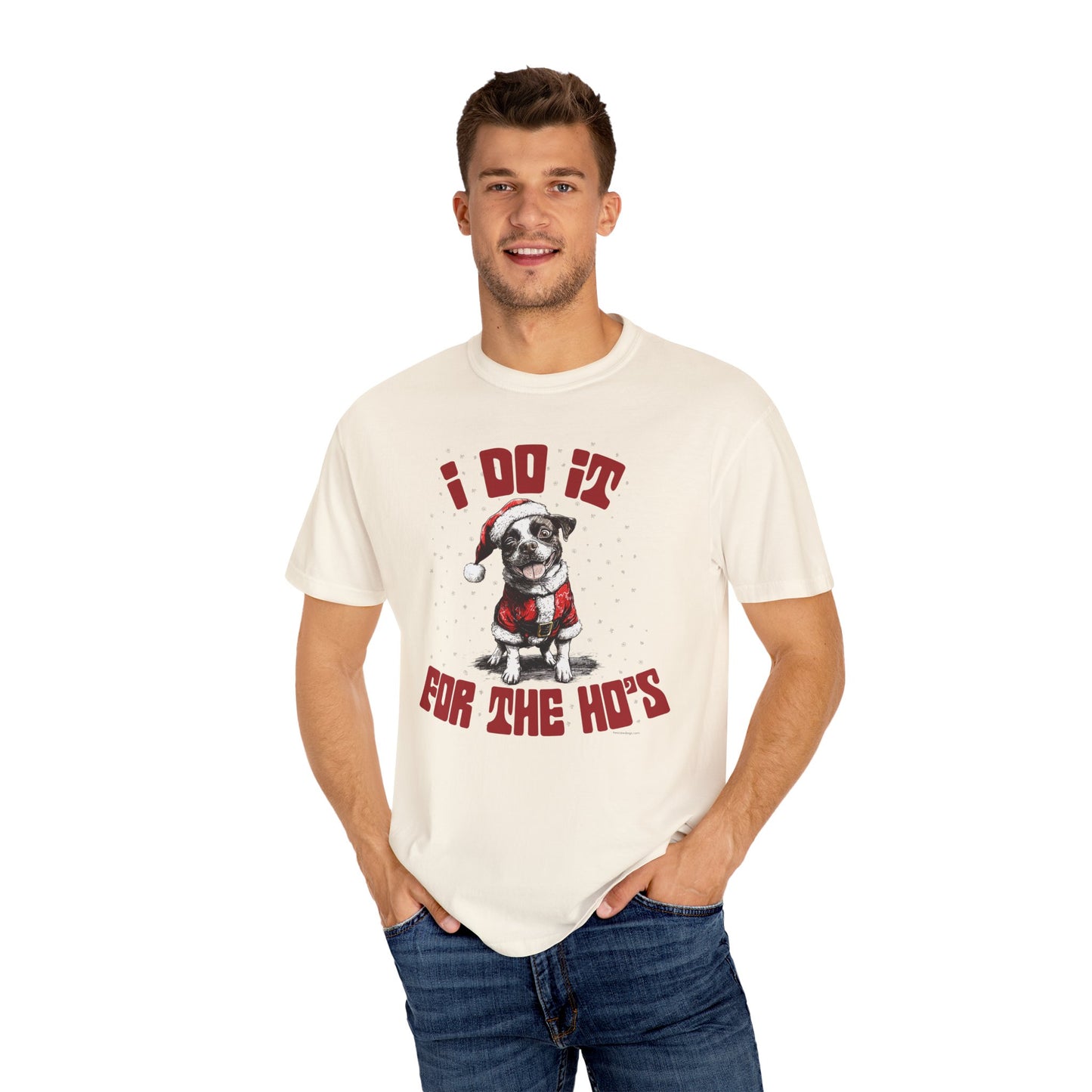 Holiday Cheer Unisex Garment-Dyed T-shirt, Christmas Gift Tee, Funny Xmas Shirt