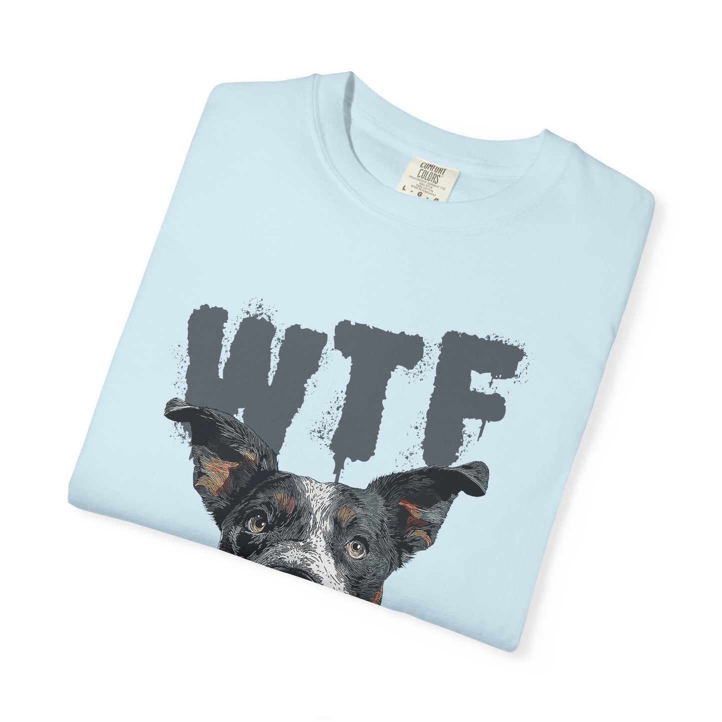 Cowdog Lover Tee with 'WTF, Where's The Food?' Funny Line