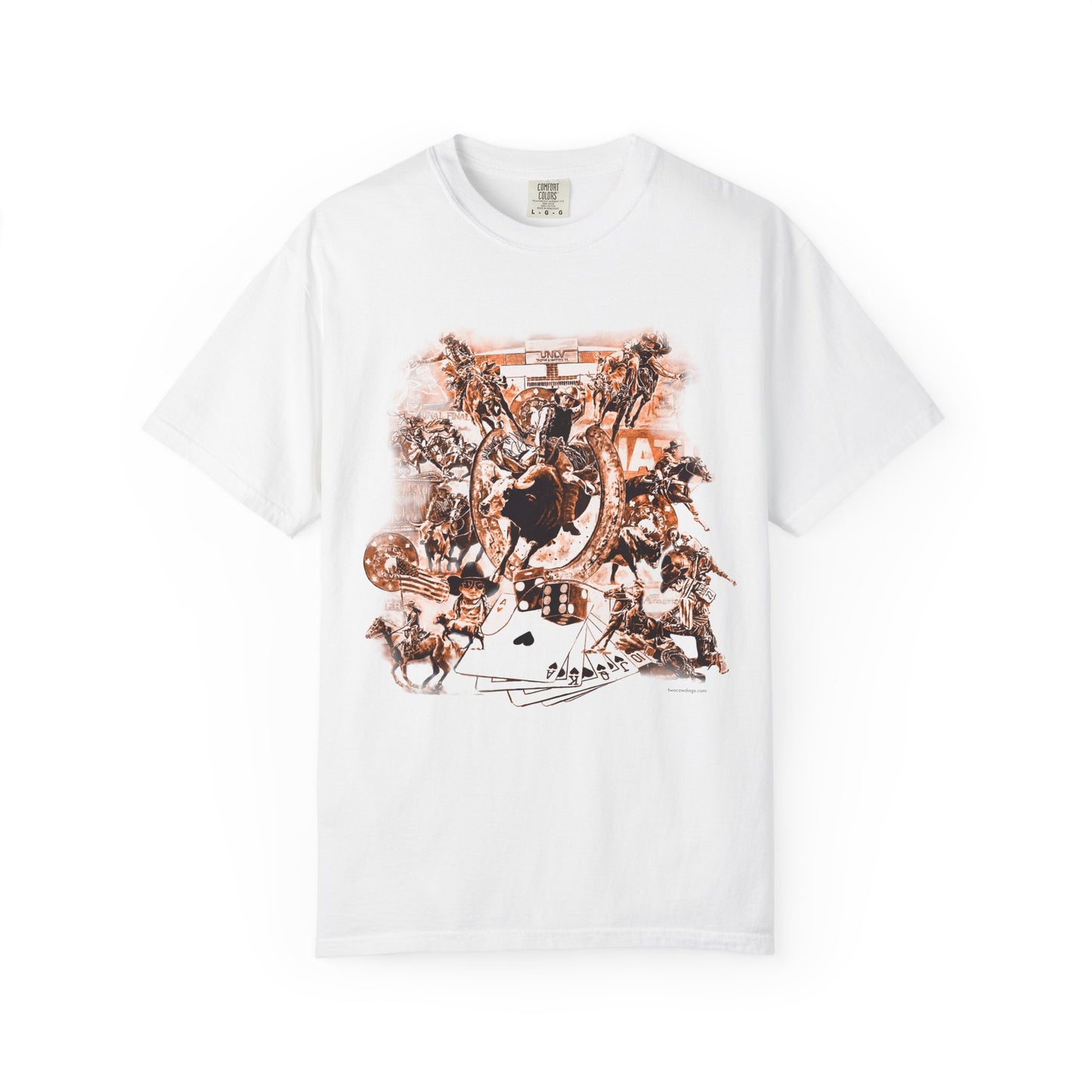 Vegas Rodeo Collage Garment Dyed T-Shirt