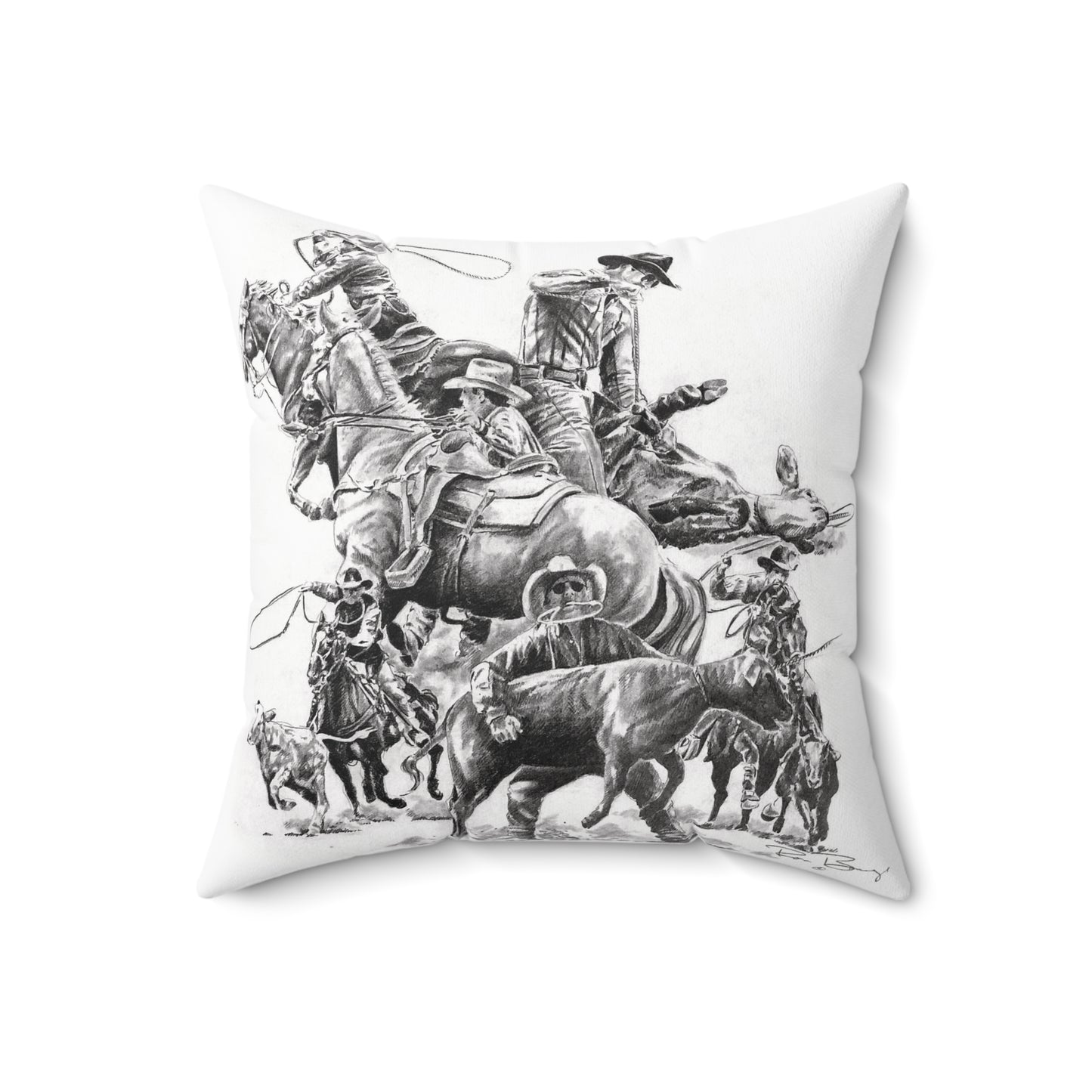Calf Roping Pillow