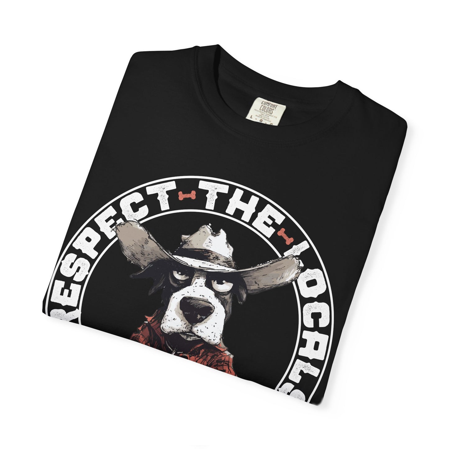 Respect the Locals T-shirt with Cowdog Design