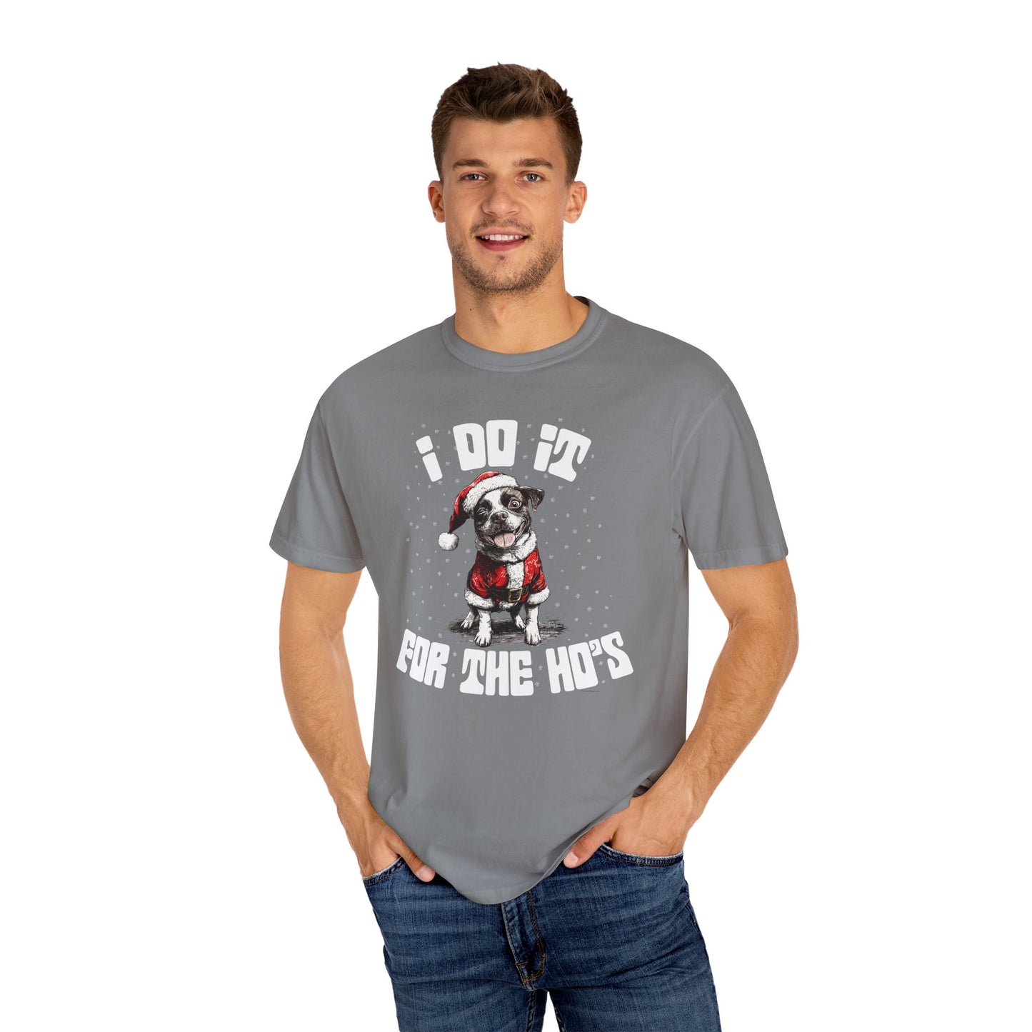 Holiday Cheer Unisex Garment-Dyed T-shirt, Christmas Gift Tee, Funny Xmas Shirt