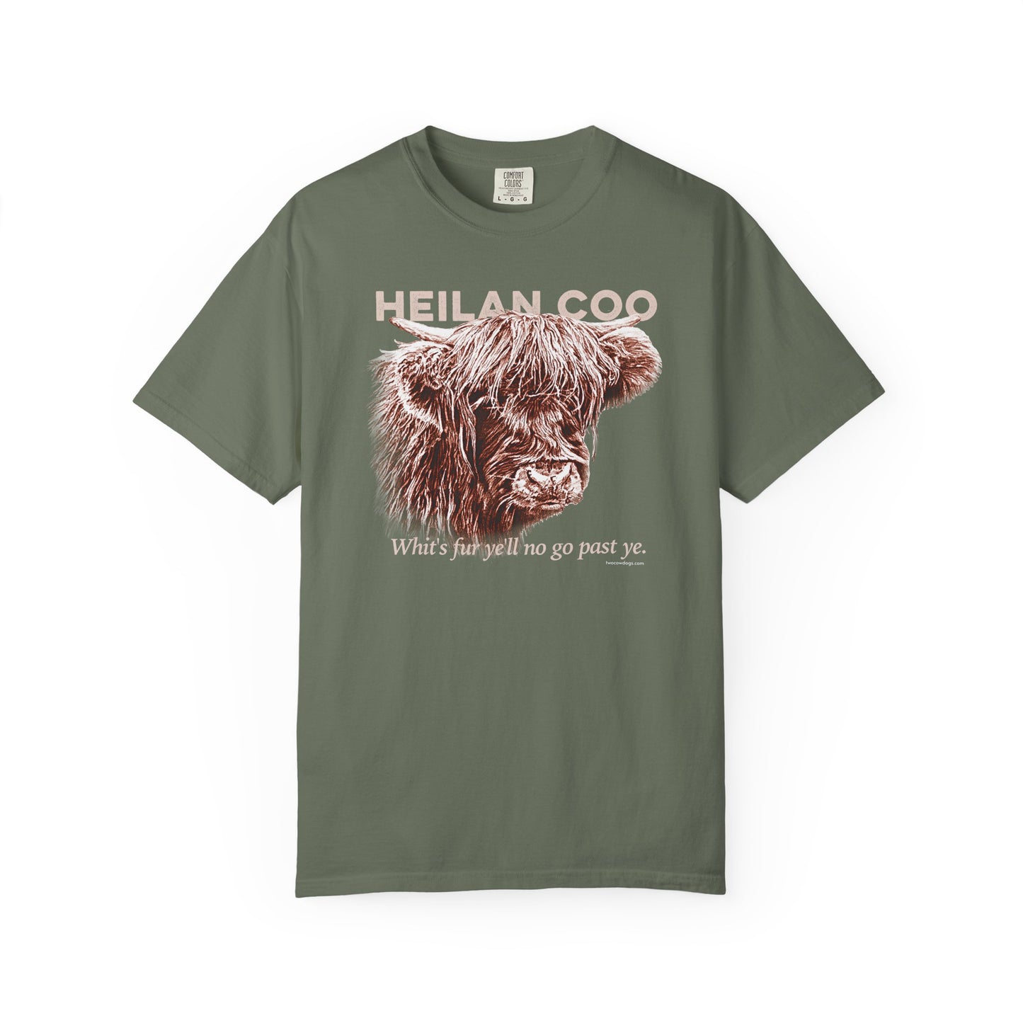 Scottish Highland Cow, Heilan Coo, Garment-Dyed T-shirt