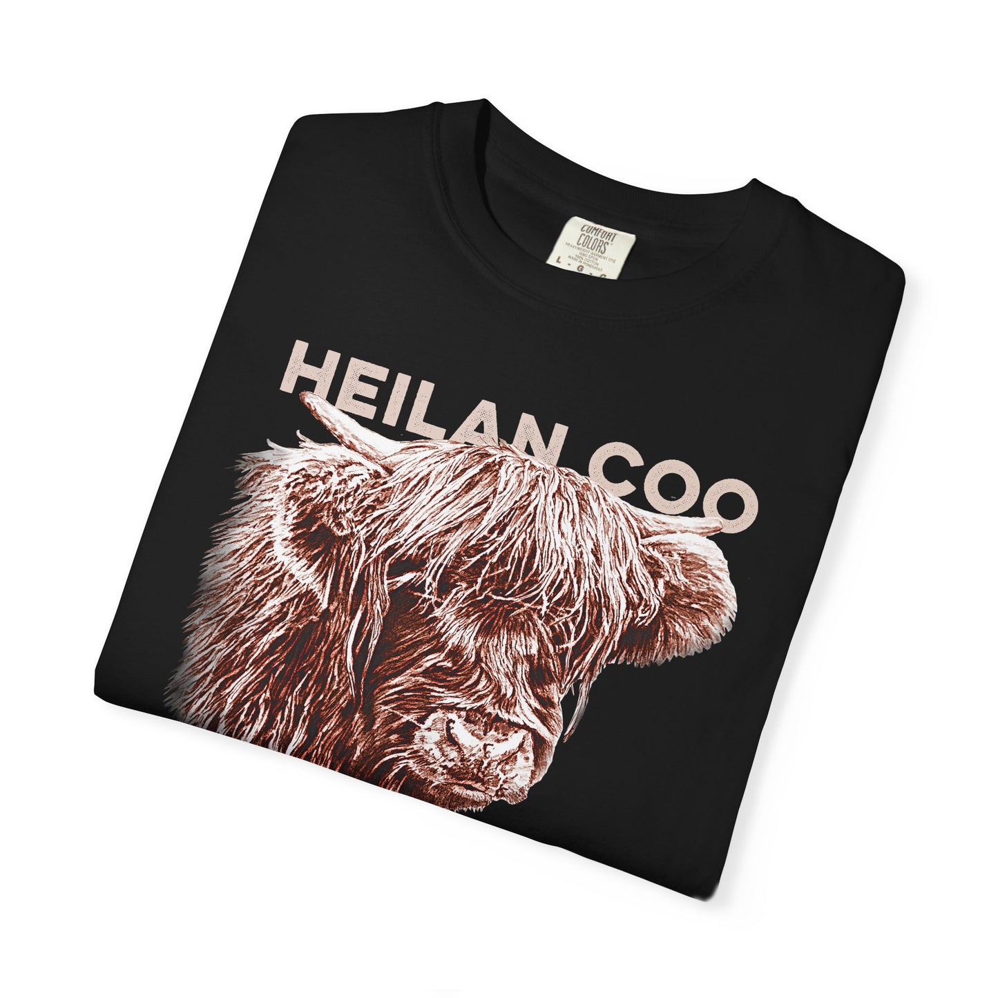Scottish Highland Cow, Heilan Coo, Garment-Dyed T-shirt