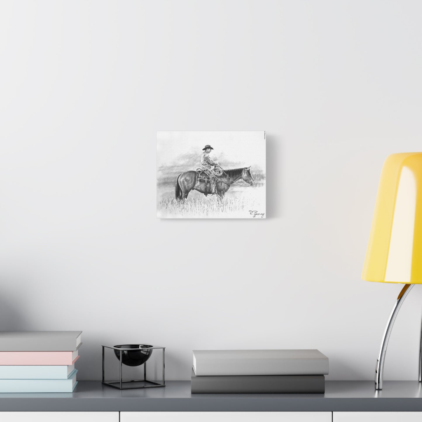 Pasture Cowboy, Custom Stretched Canvas