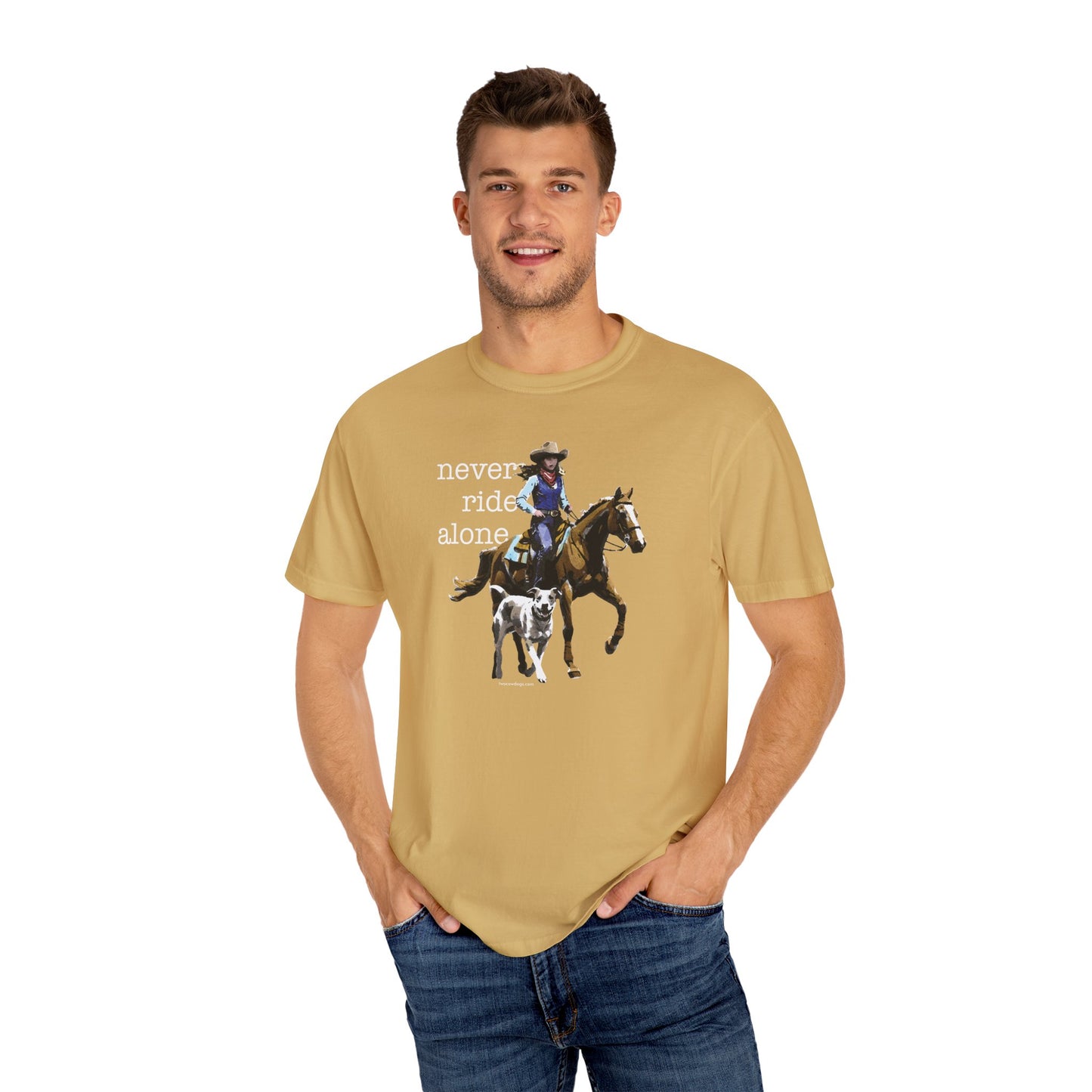 Never Ride Alone Cowgirl Tee Shirt