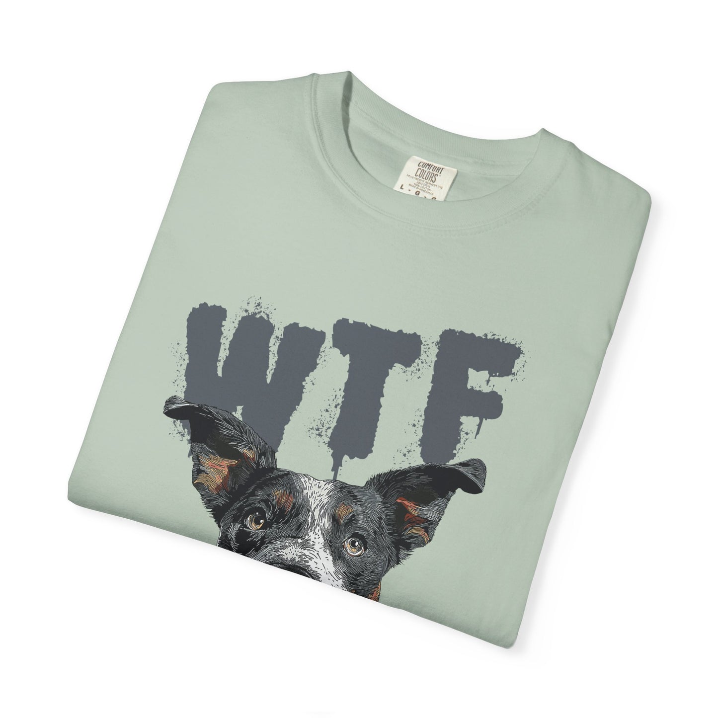 Cowdog Lover Tee with 'WTF, Where's The Food?' Funny Line