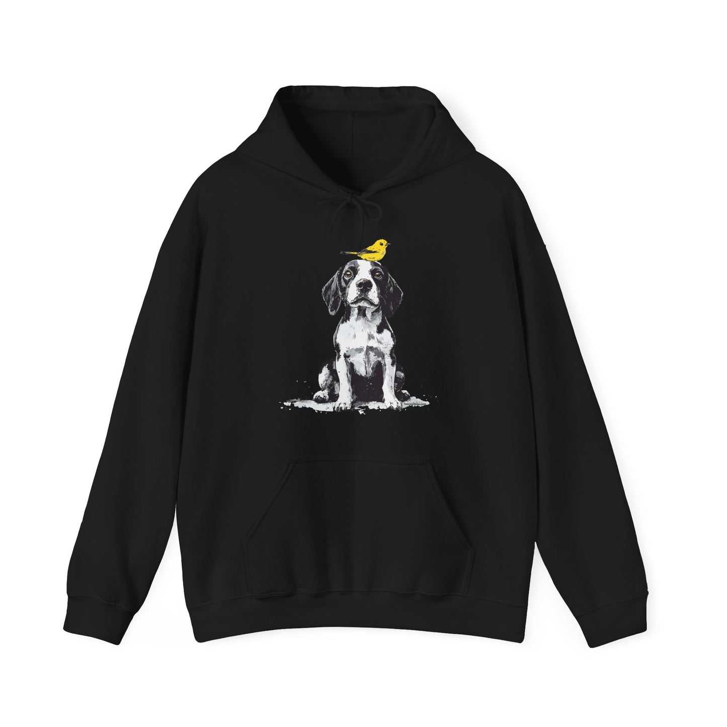 Beagle and Yellow Bird Soft Hoodie