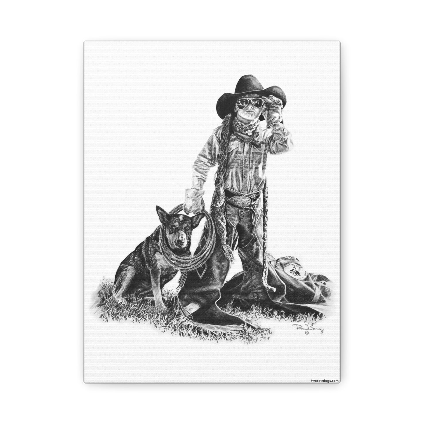Future All-Around Cowboy Stretched Canvas