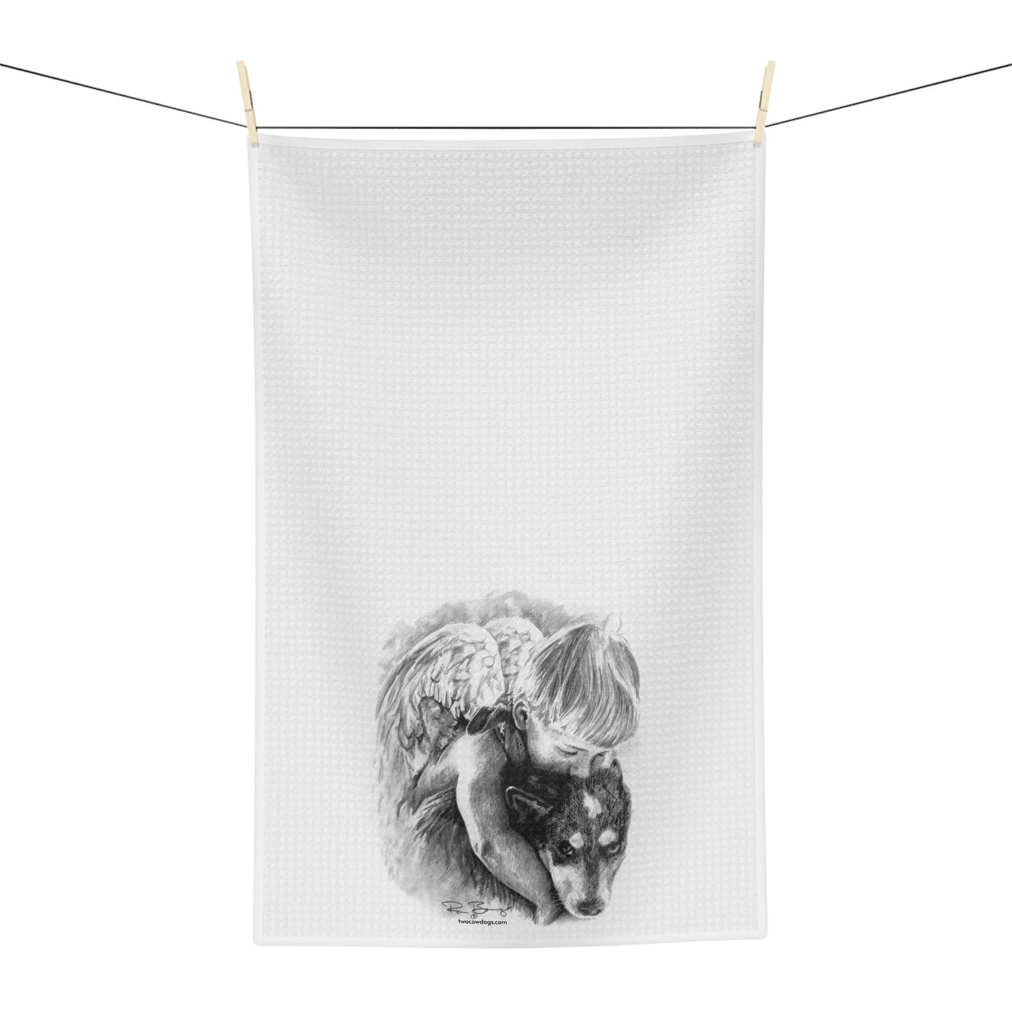 Angel Heeler Microfiber Hand Towel
