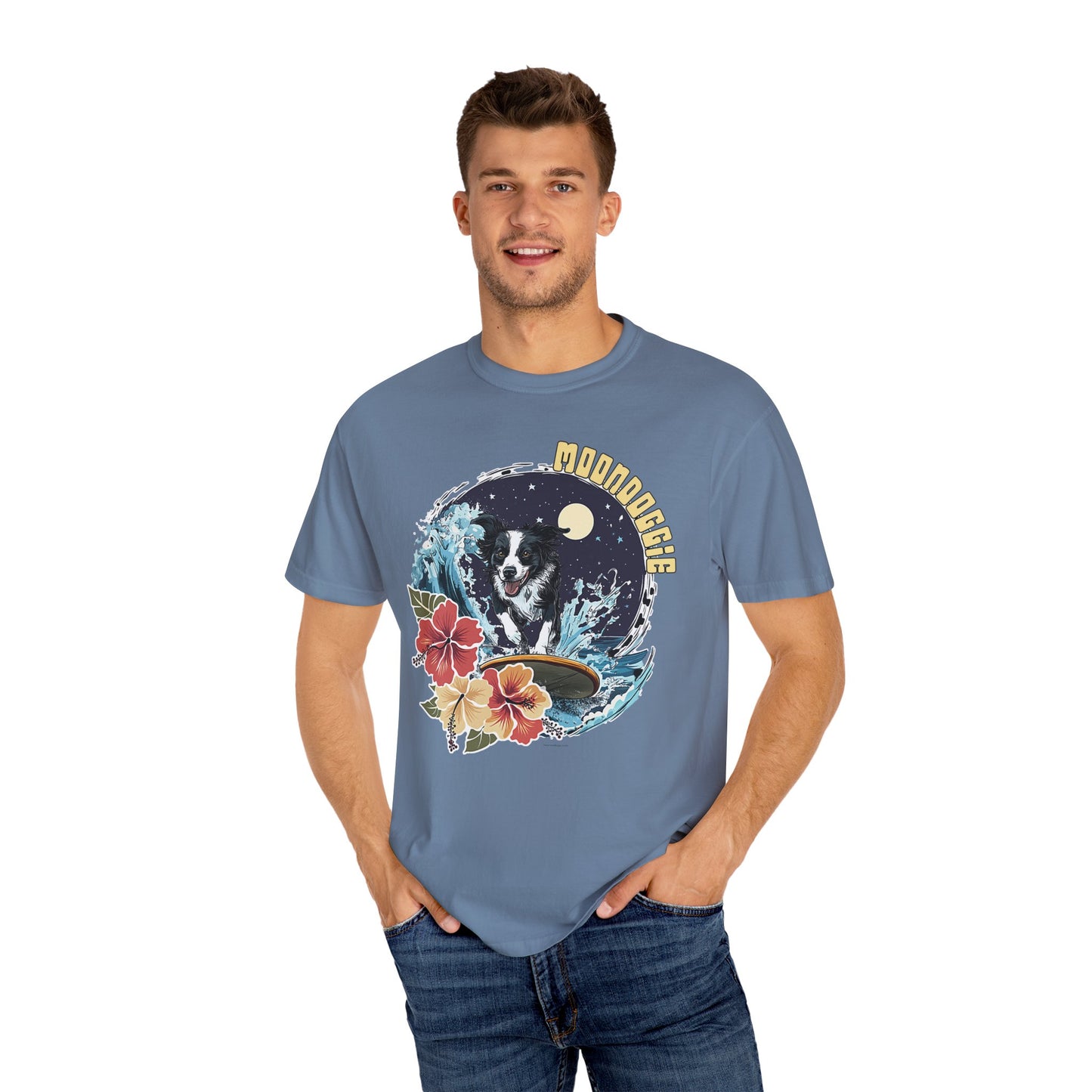 Summer Vibes Surfing Border Collie T-shirt - Unisex