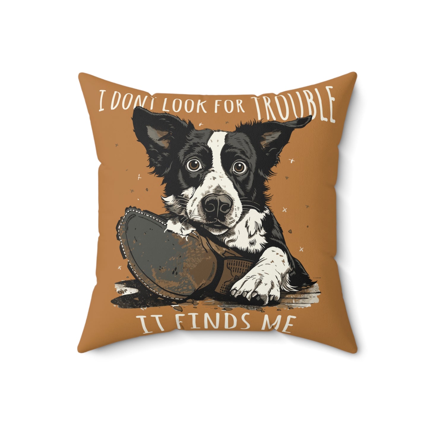 Square Pillow - Trouble Cowdog Pillow