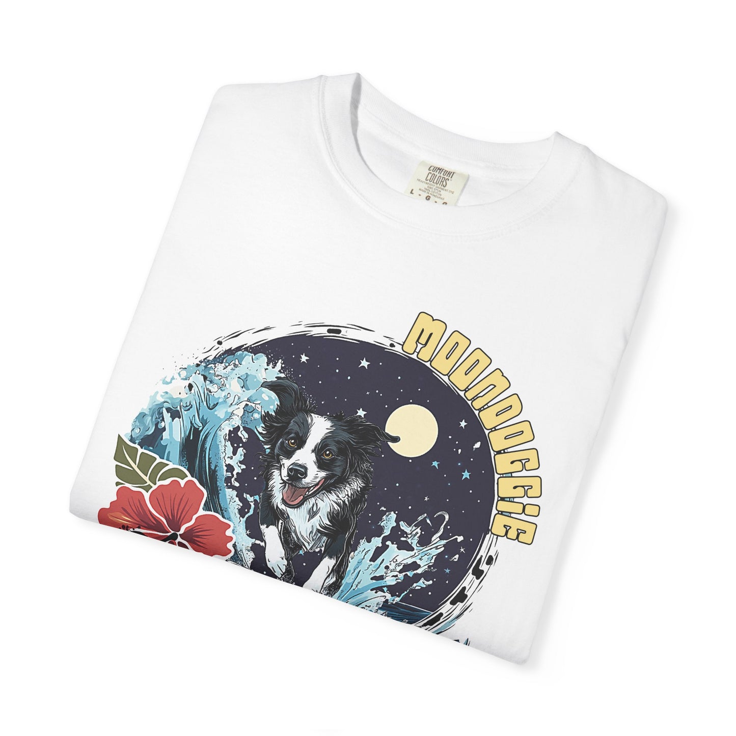 Summer Vibes Surfing Border Collie T-shirt - Unisex