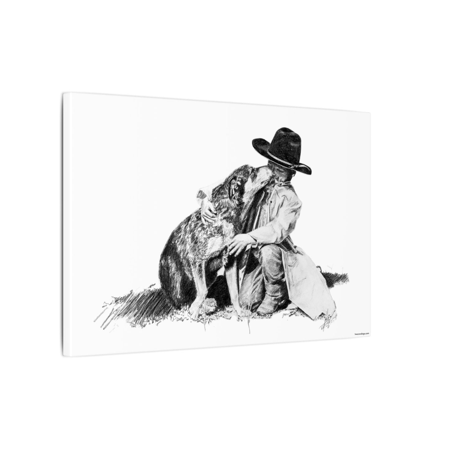 Justin's Heeler Stretched Canvas