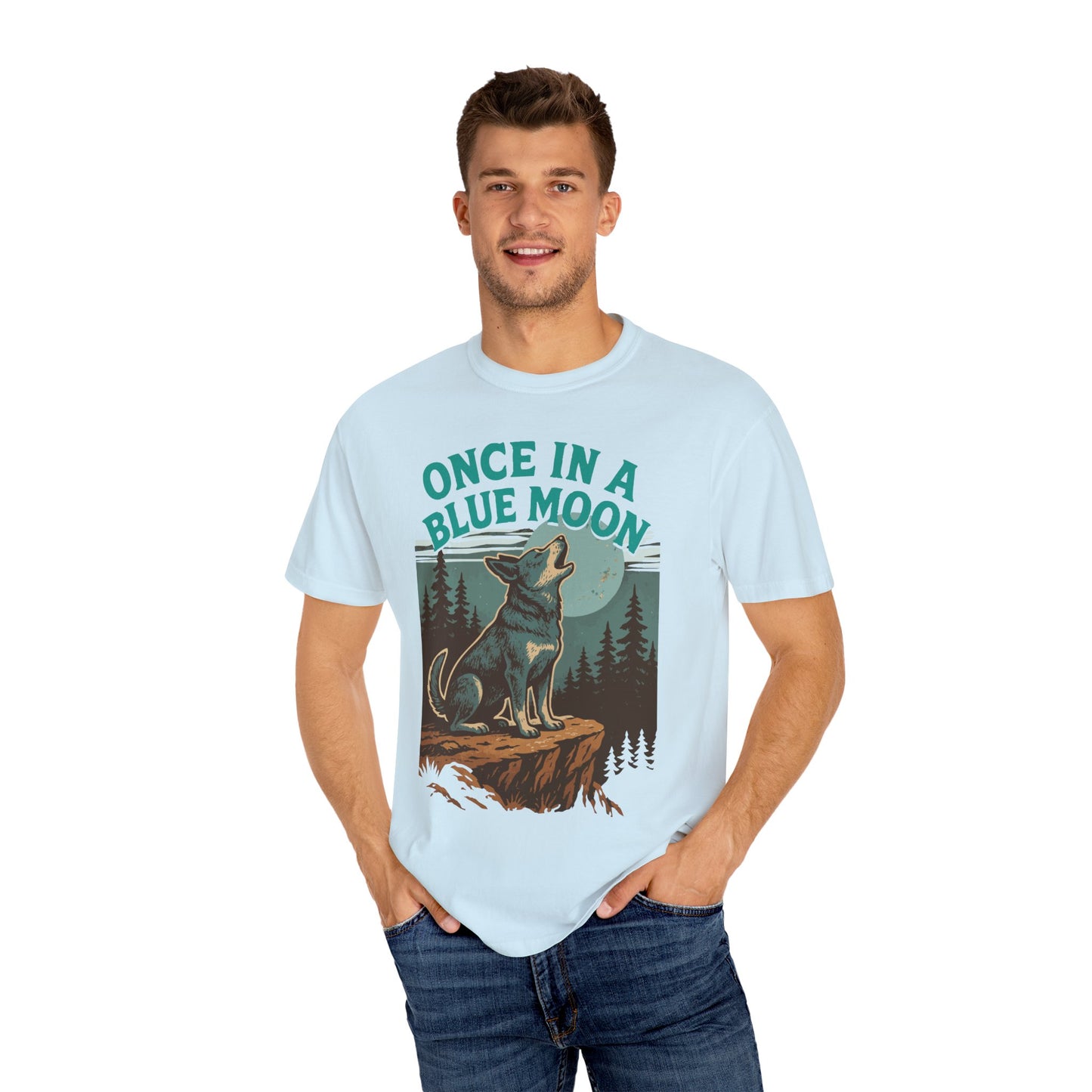 Blue Moon Unisex T-shirt with Blue Heeler Design