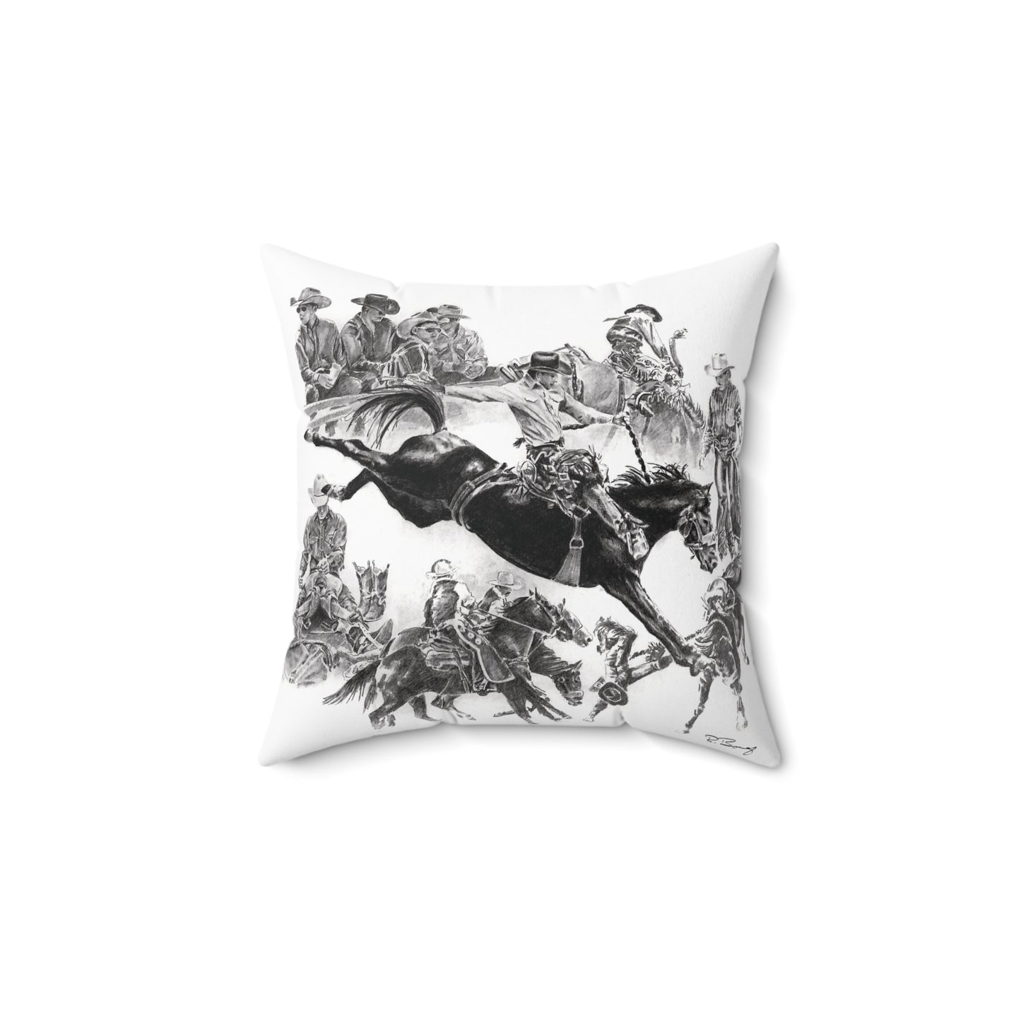 Bronc Riding Pillow
