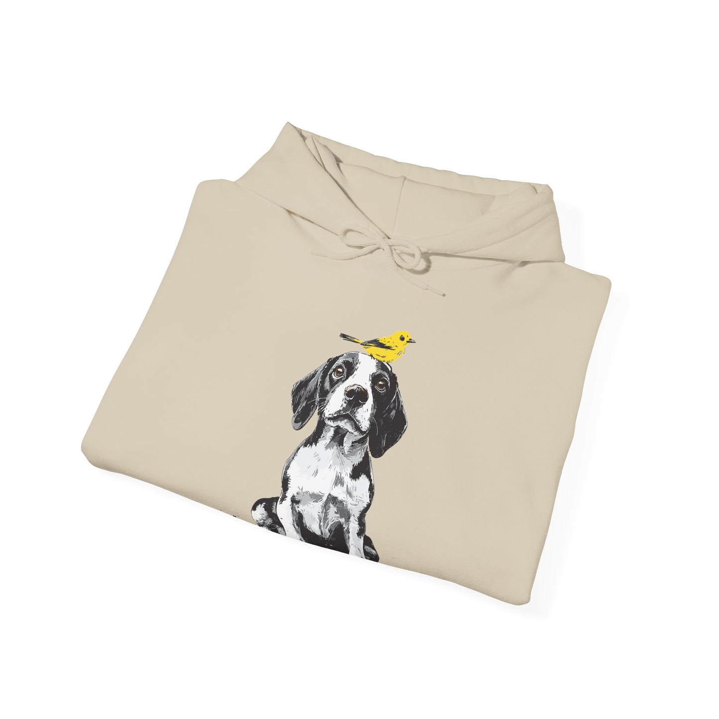 Beagle and Yellow Bird Soft Hoodie
