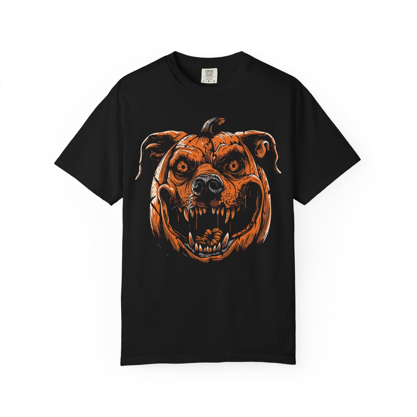Scary Dog Pumpkin Head T-Shirt