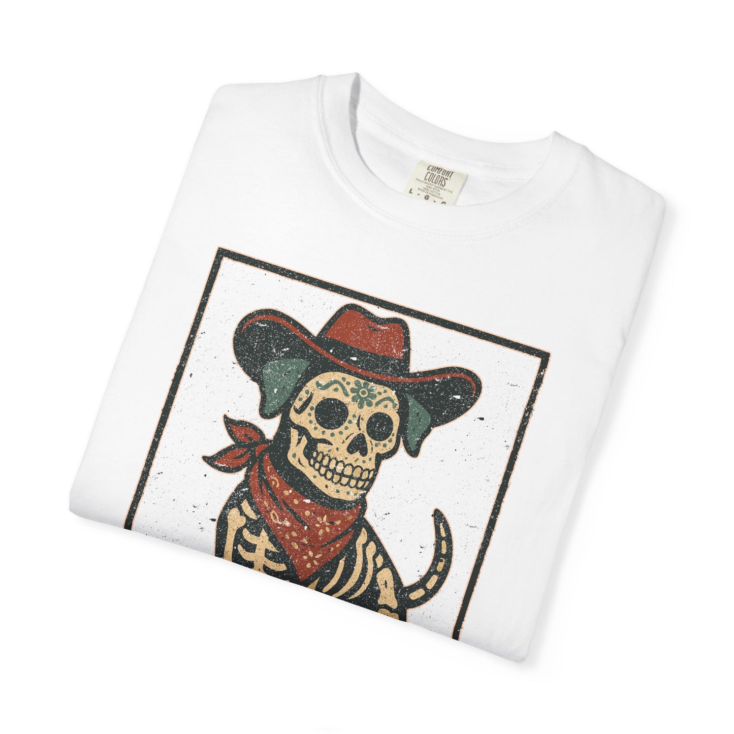 Copy of Bad to the Bone – Cowboy Skeleton Dog Tee