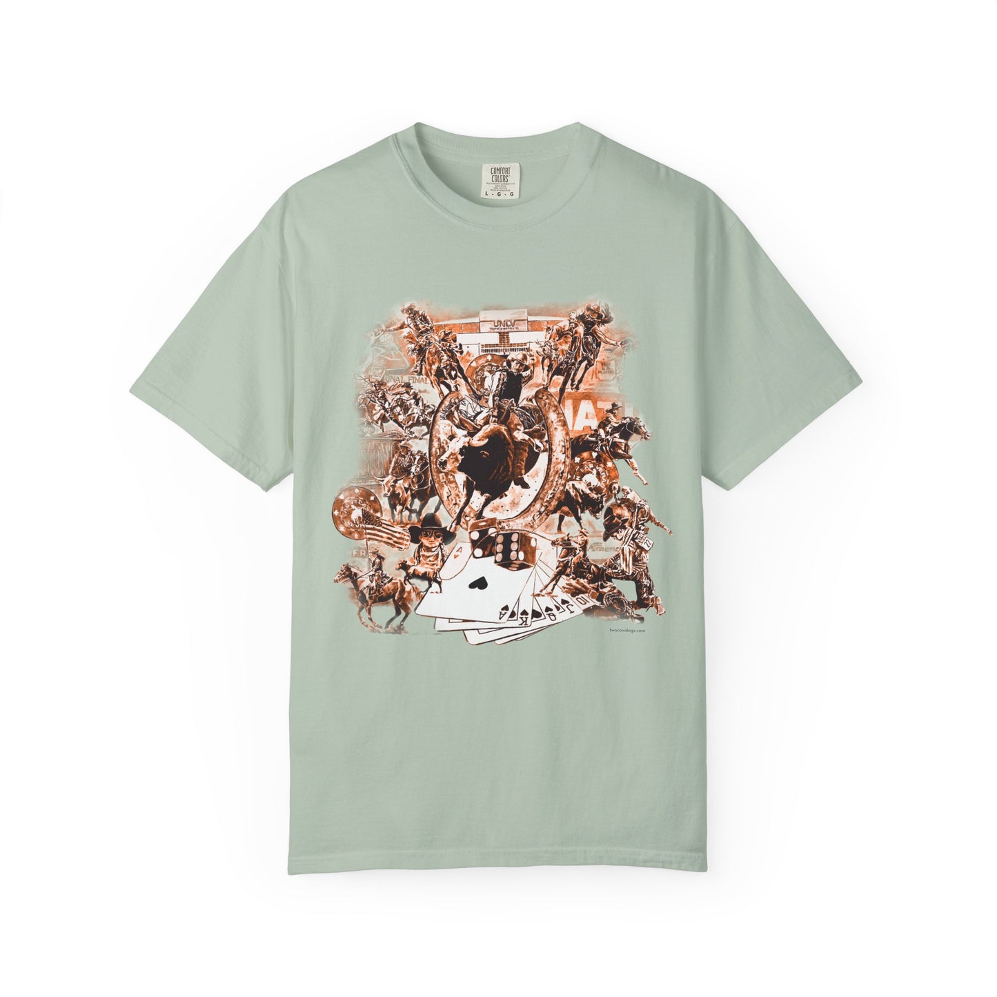 Vegas Rodeo Collage Garment Dyed T-Shirt